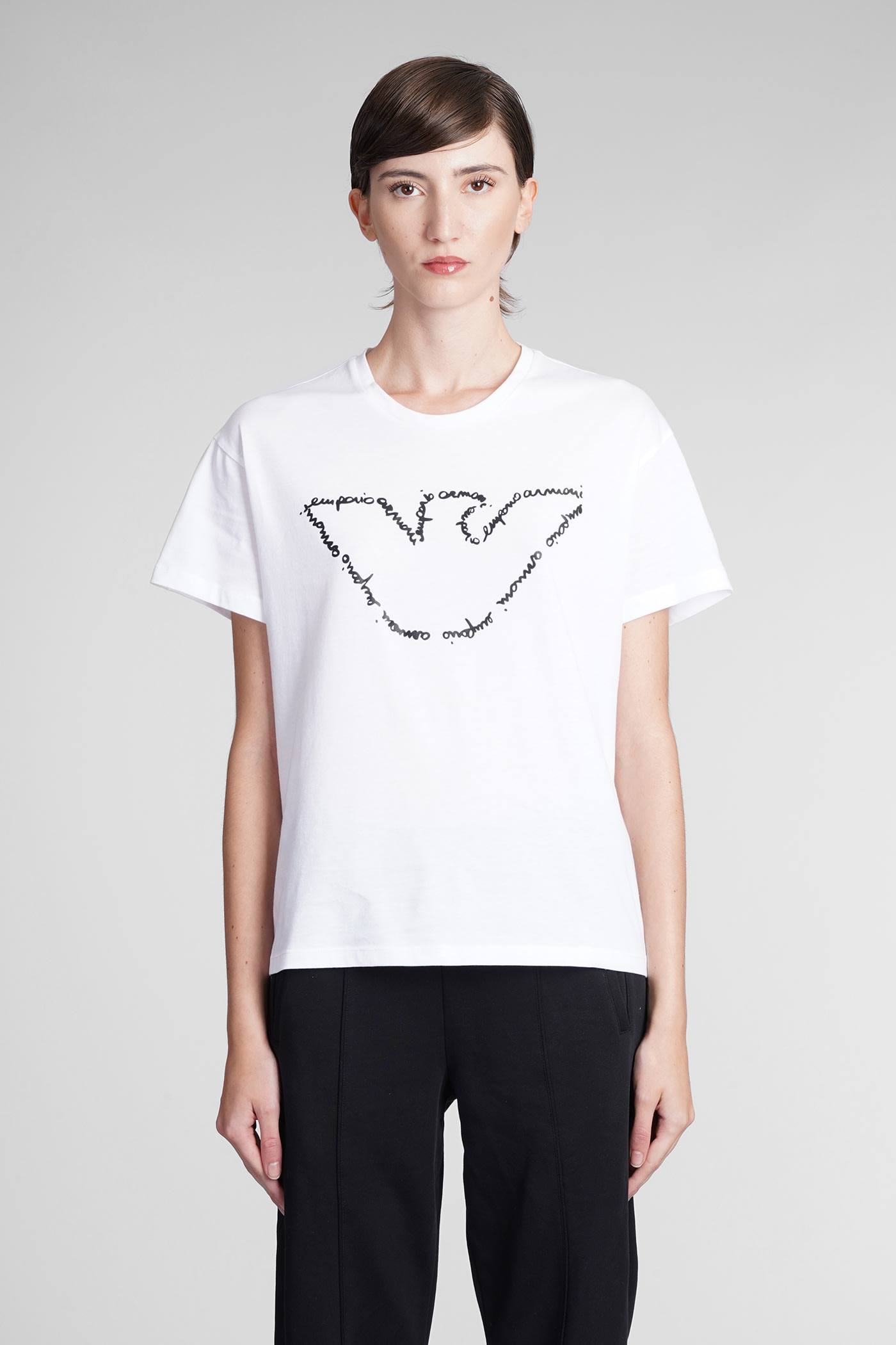 Emporio Armani T-shirt In White Cotton
