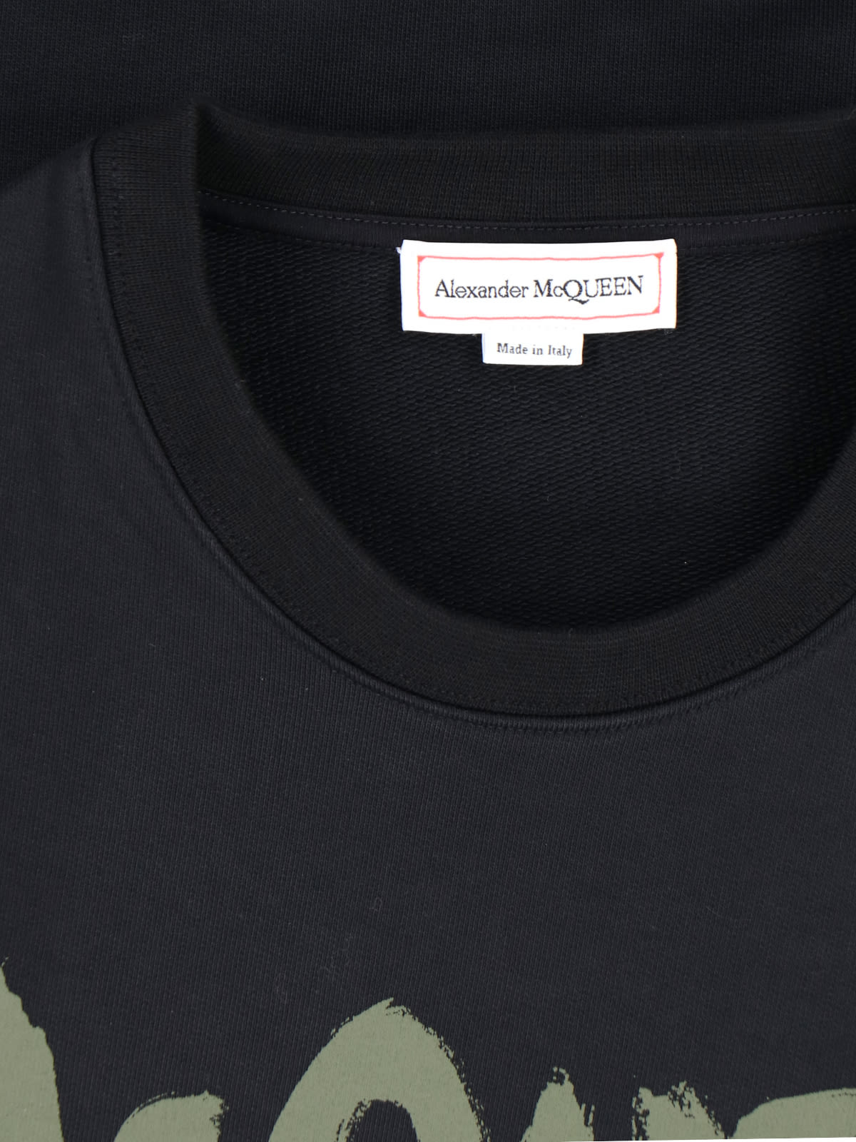 Shop Alexander Mcqueen Logo Crewneck Sweatshirt In Black