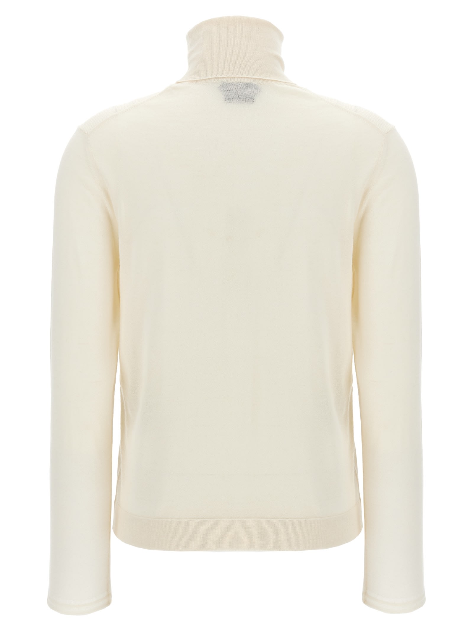 Shop Tom Ford Silk Cashmere Turtleneck Sweater In White