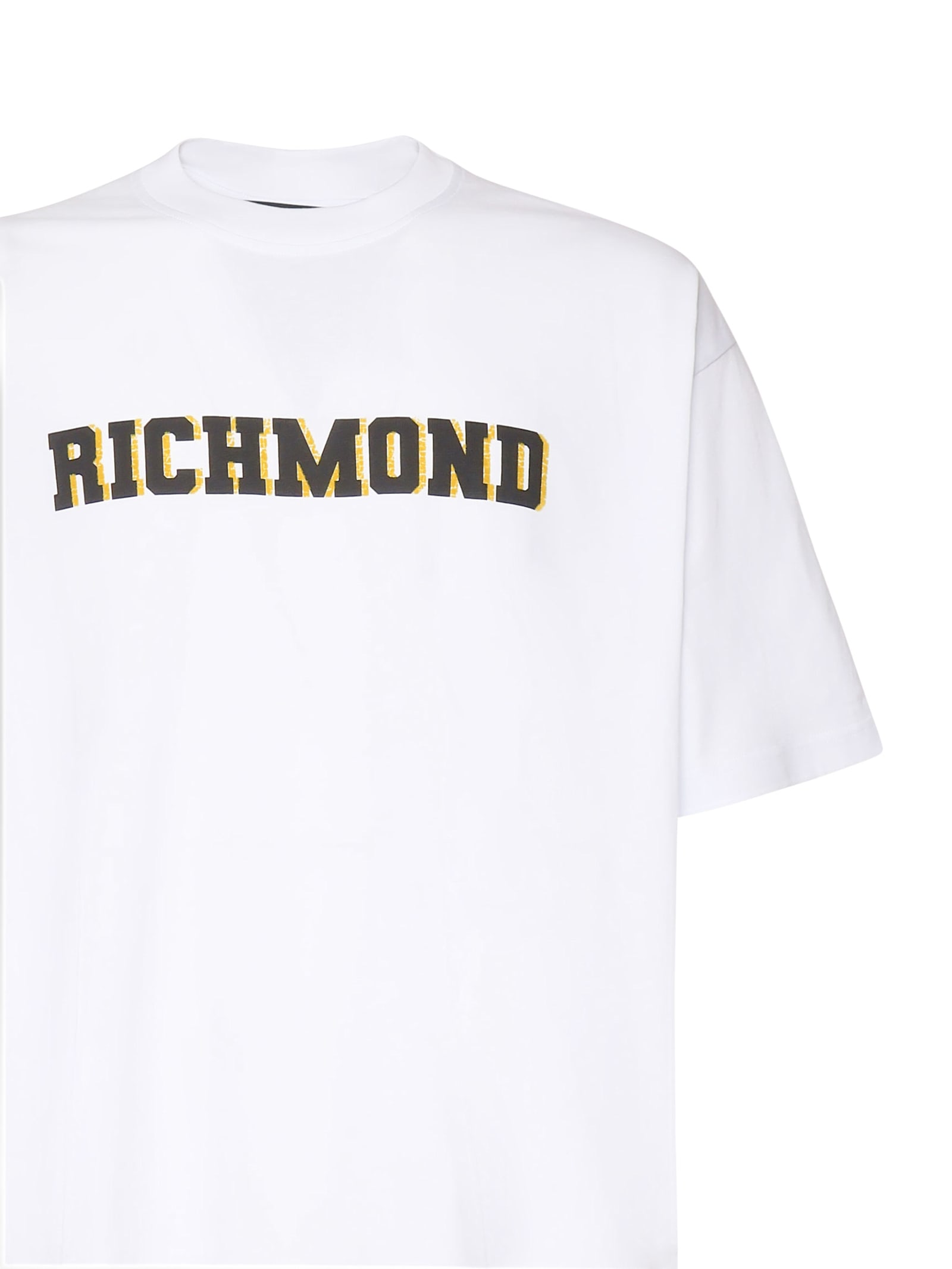 Shop John Richmond Logo T-shirt In Cotton In White