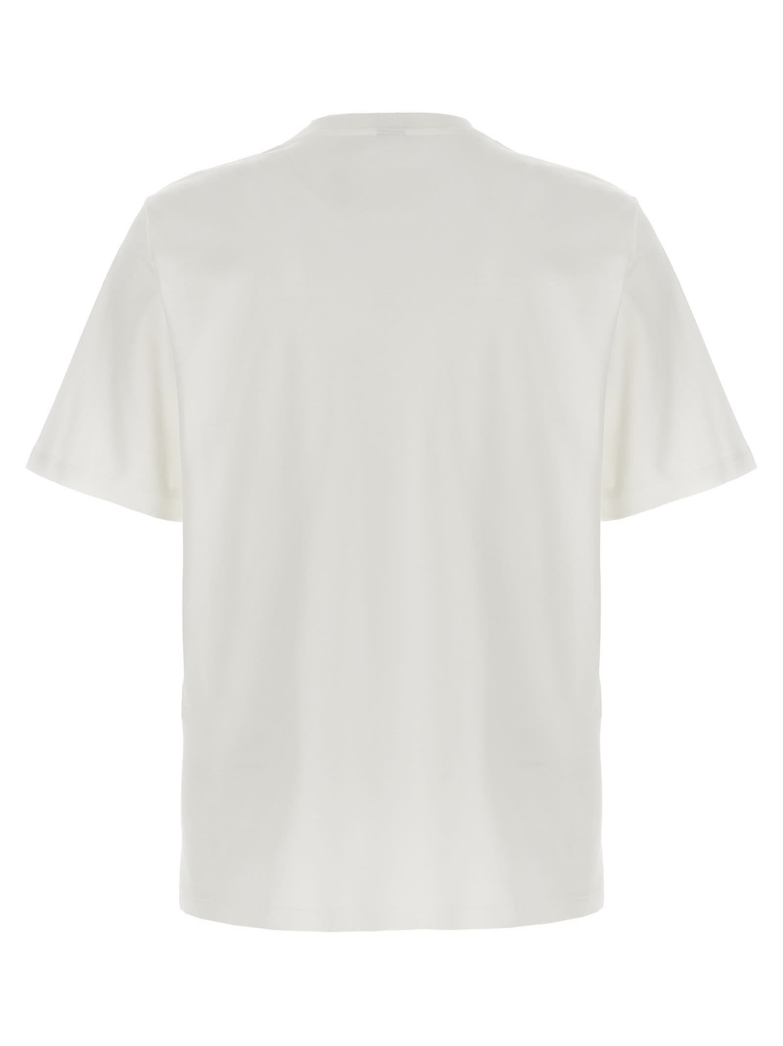 Berluti Leather-trim Crewneck T-shirt In White