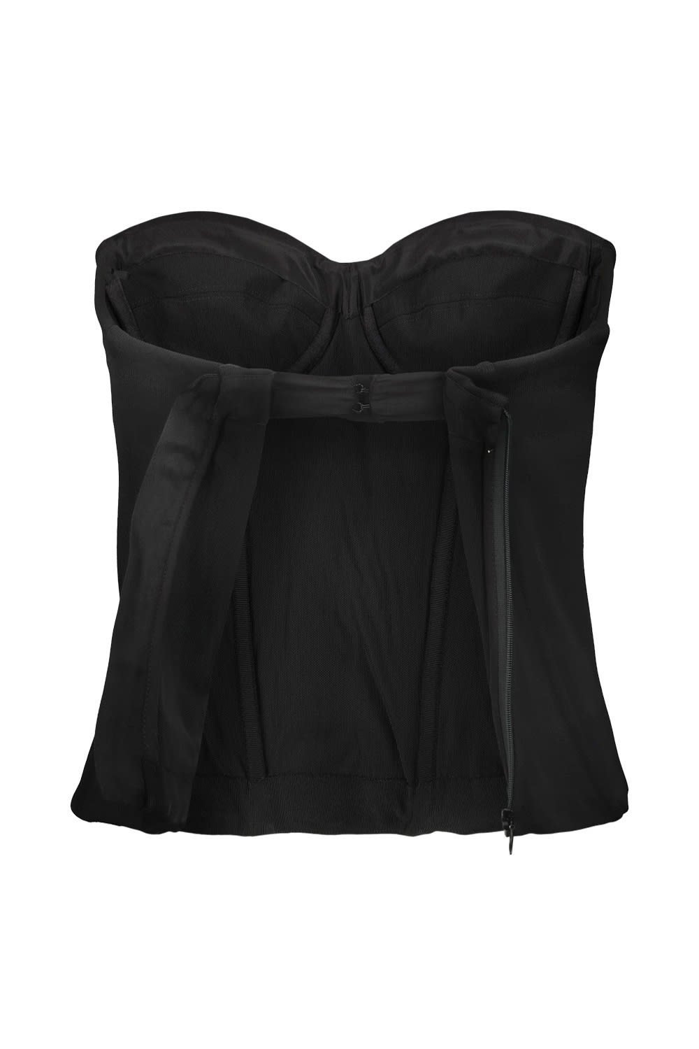 Shop Wardrobe.nyc Semi Matte Bustier In Blk Black