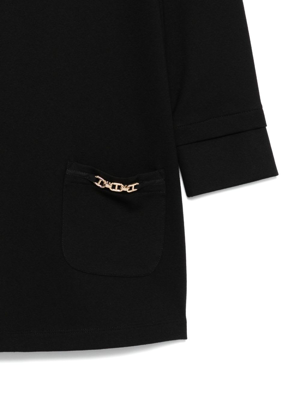 Twinset Kids Midi Dress With Decoration In Black