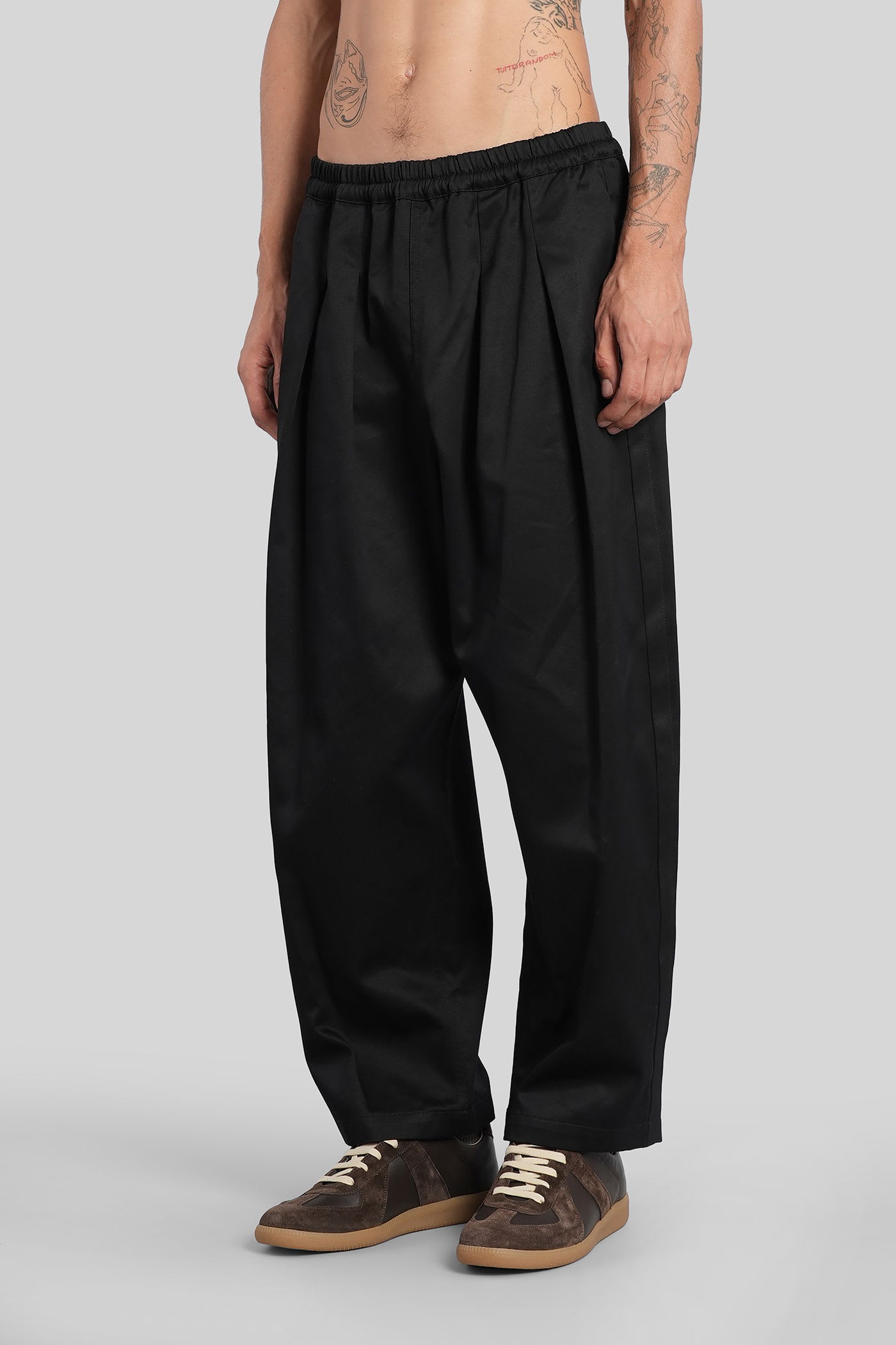 Maison Margiela Tailored Twill Trousers Featuring Pleated Front In Multi