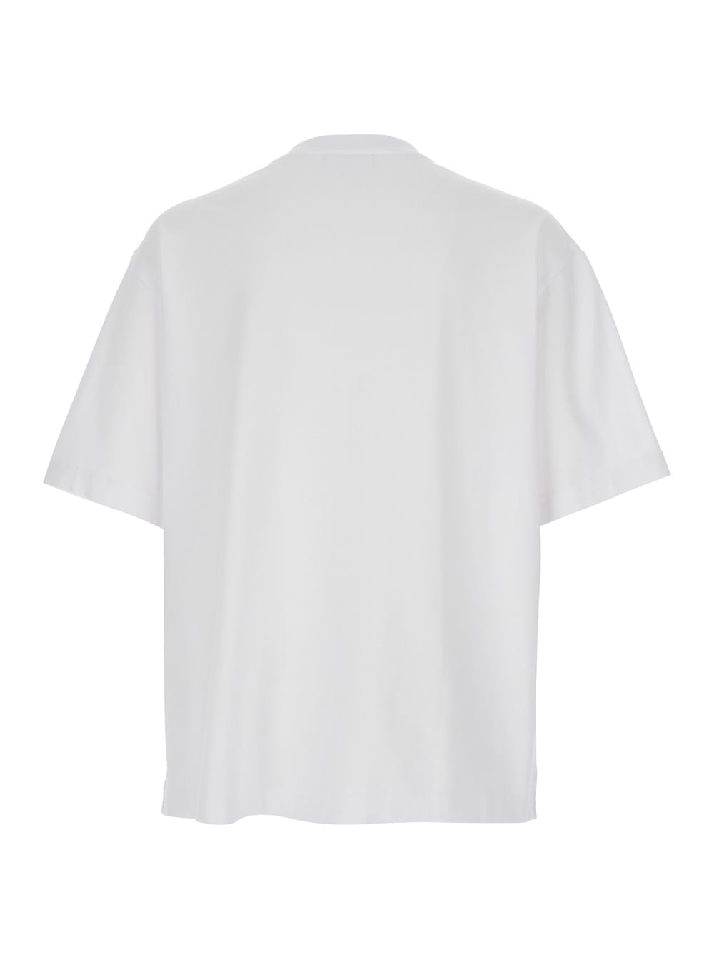 Maison Kitsuné Maison Kitsune Line Handwriting Oversized T-shirt In White