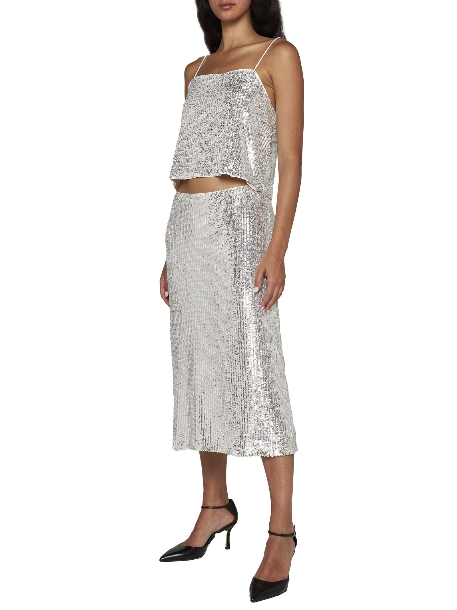 Shop Baum Und Pferdgarten Skirt In Silver Sequin