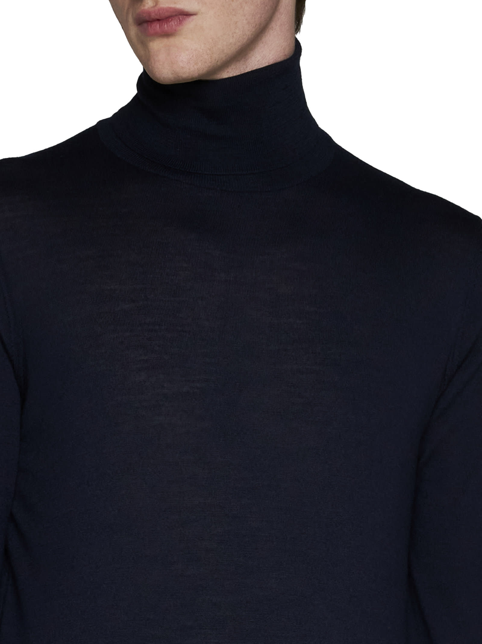 Shop Piacenza Cashmere Sweater In Blue Navy