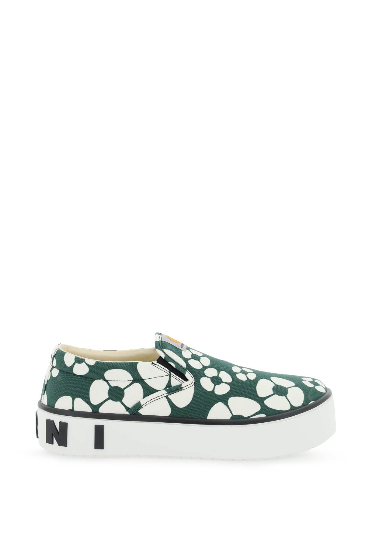 Marni Slip-on Sneakers In Forest Green Stone White (green)