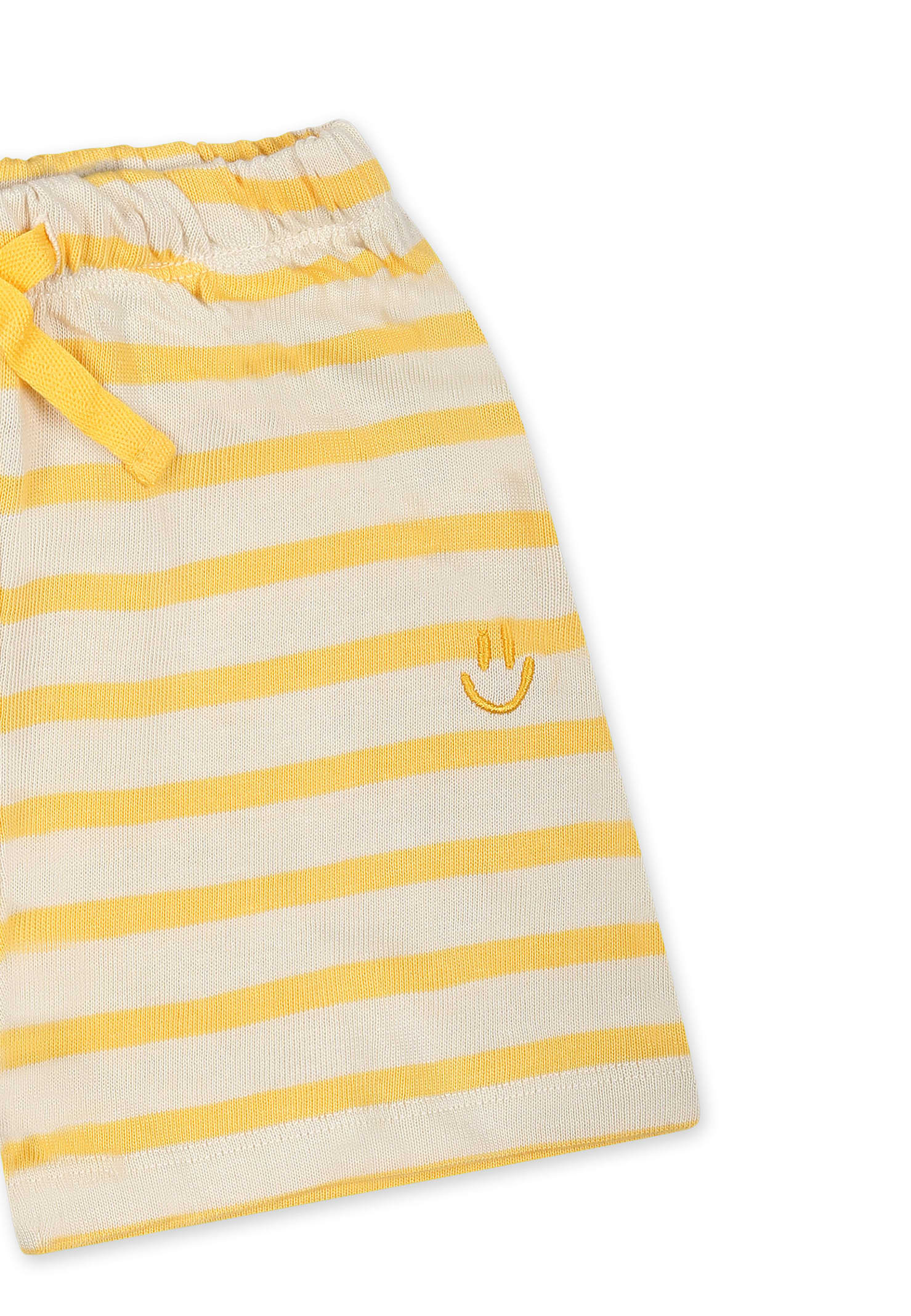 Molo Ivory Shorts For Babykids With Logo Patch In Ivory