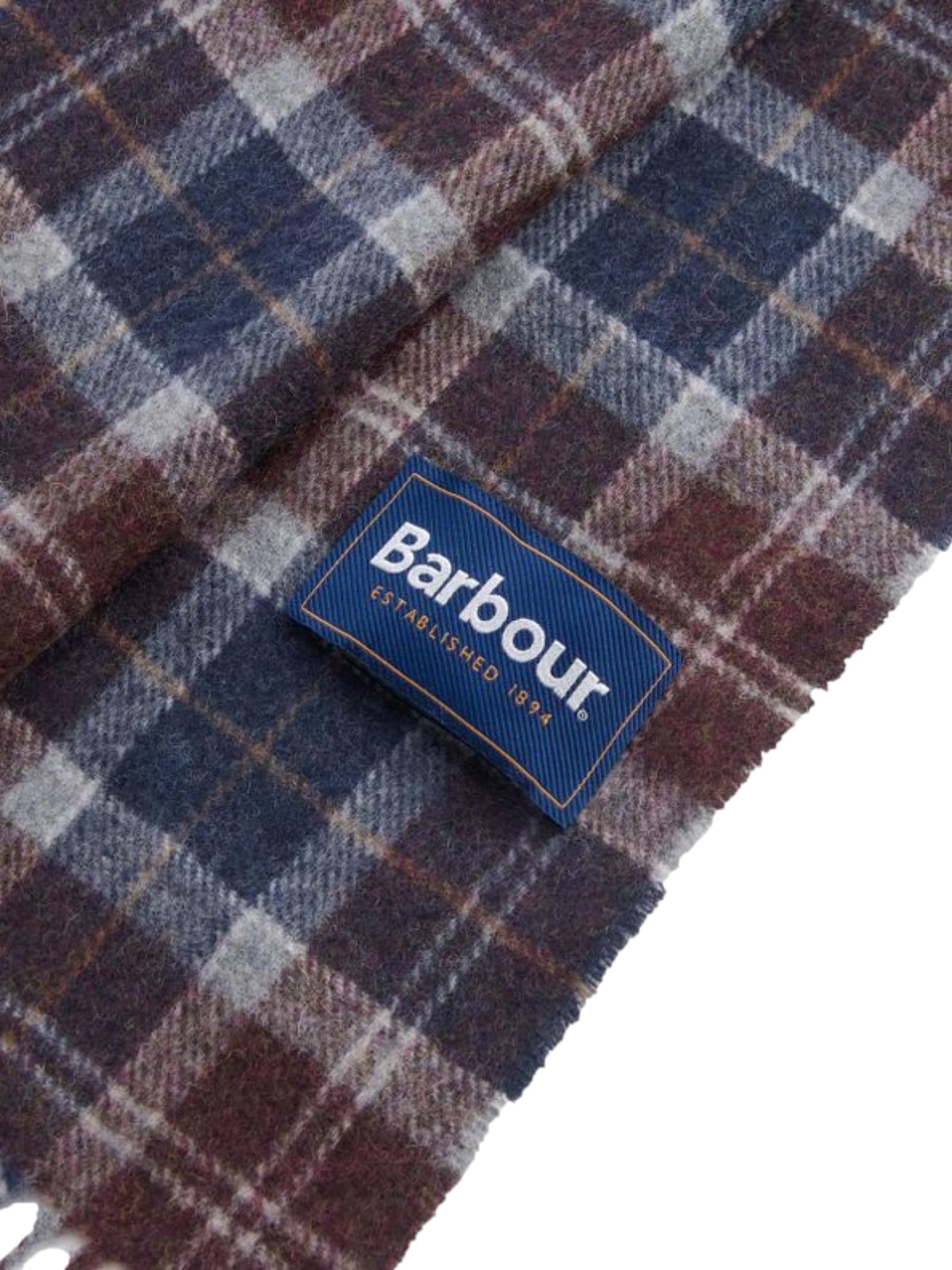 Barbour Tartan Wool Scarf In Multi