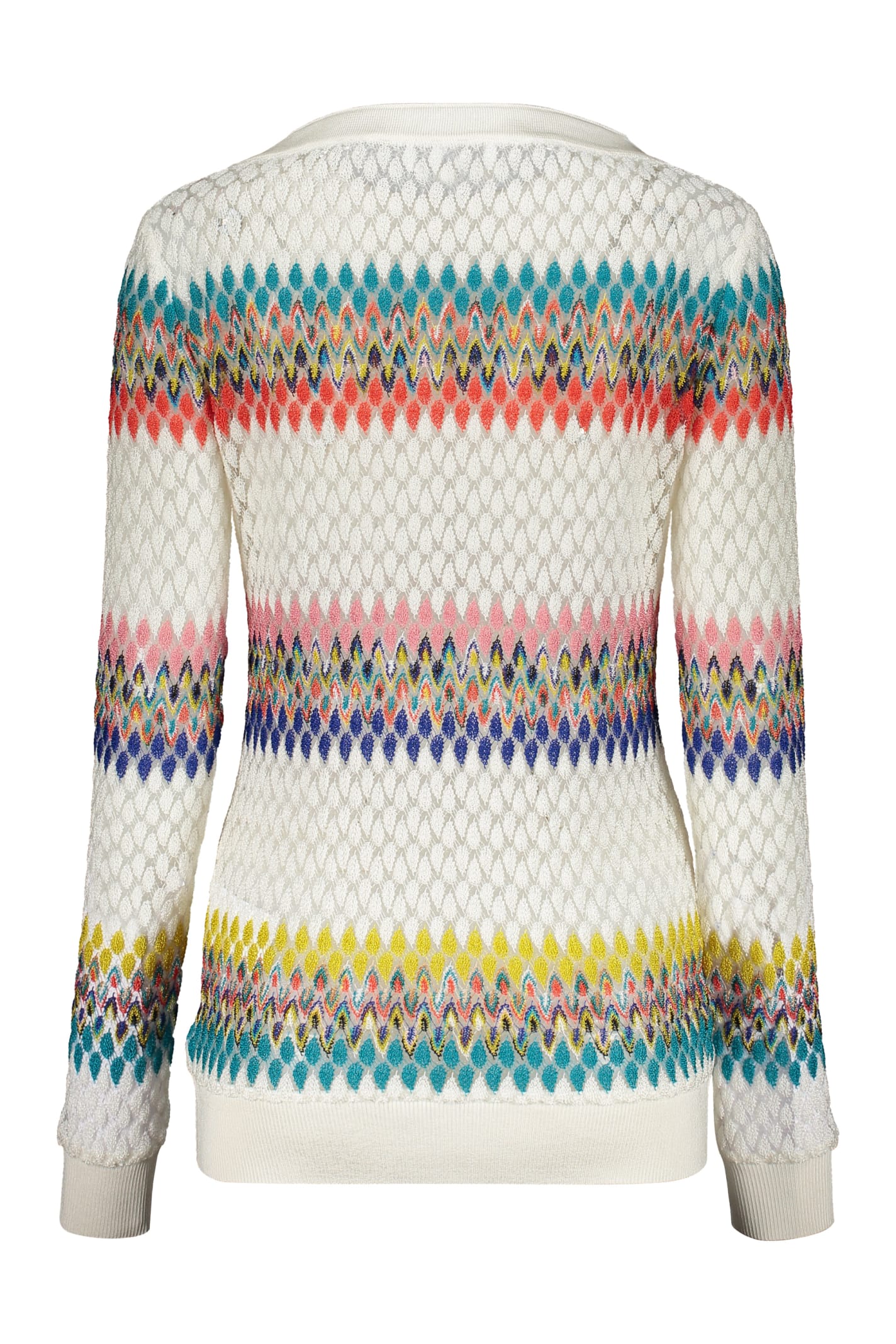 Shop Missoni Long Sleeve Sweater In Multicolor