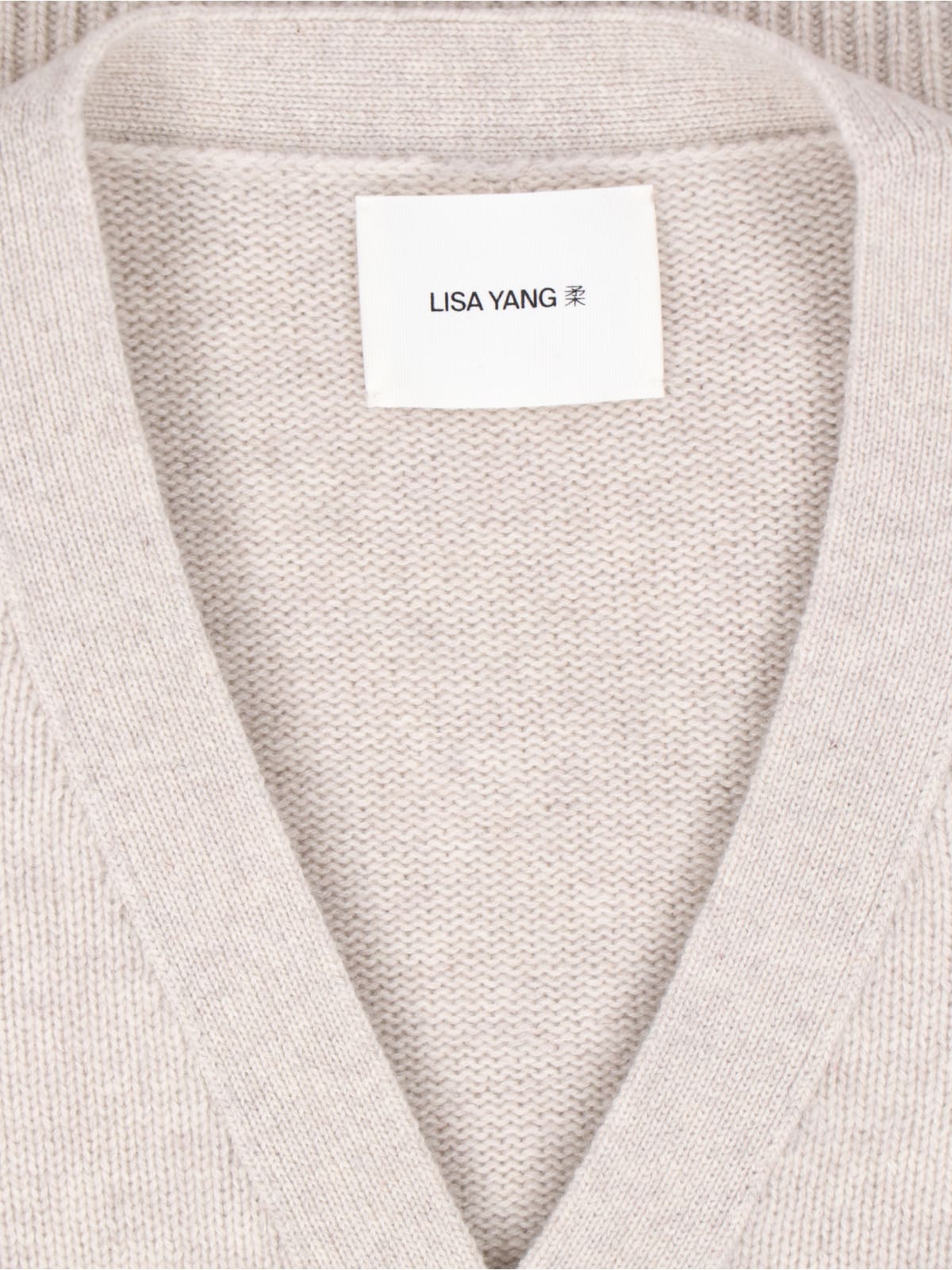 Lisa Yang V-neck Cardigan Danni In Neutral
