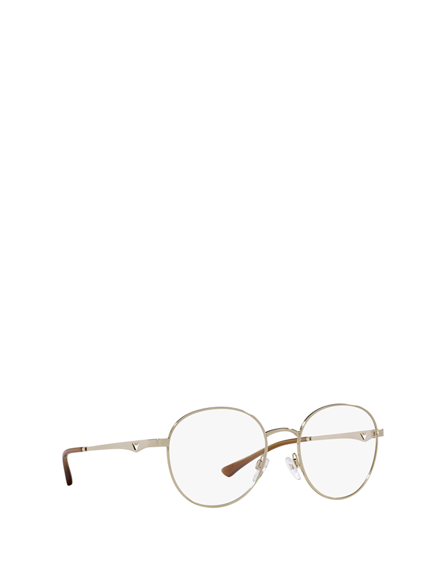 Shop Emporio Armani Ea1144 Shiny Pale Gold Glasses