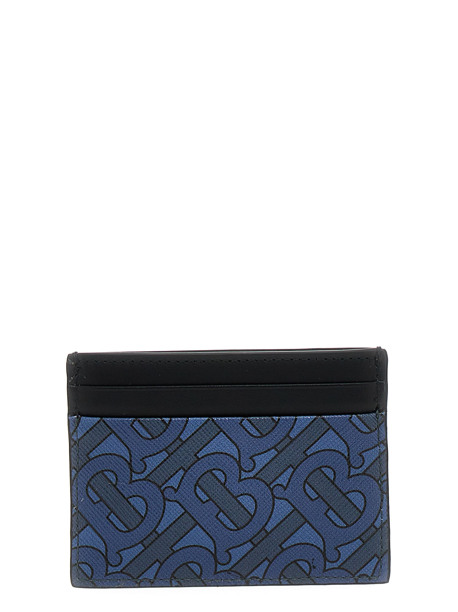 Burberry Sandon Canvas & Leather Wallet In Blue