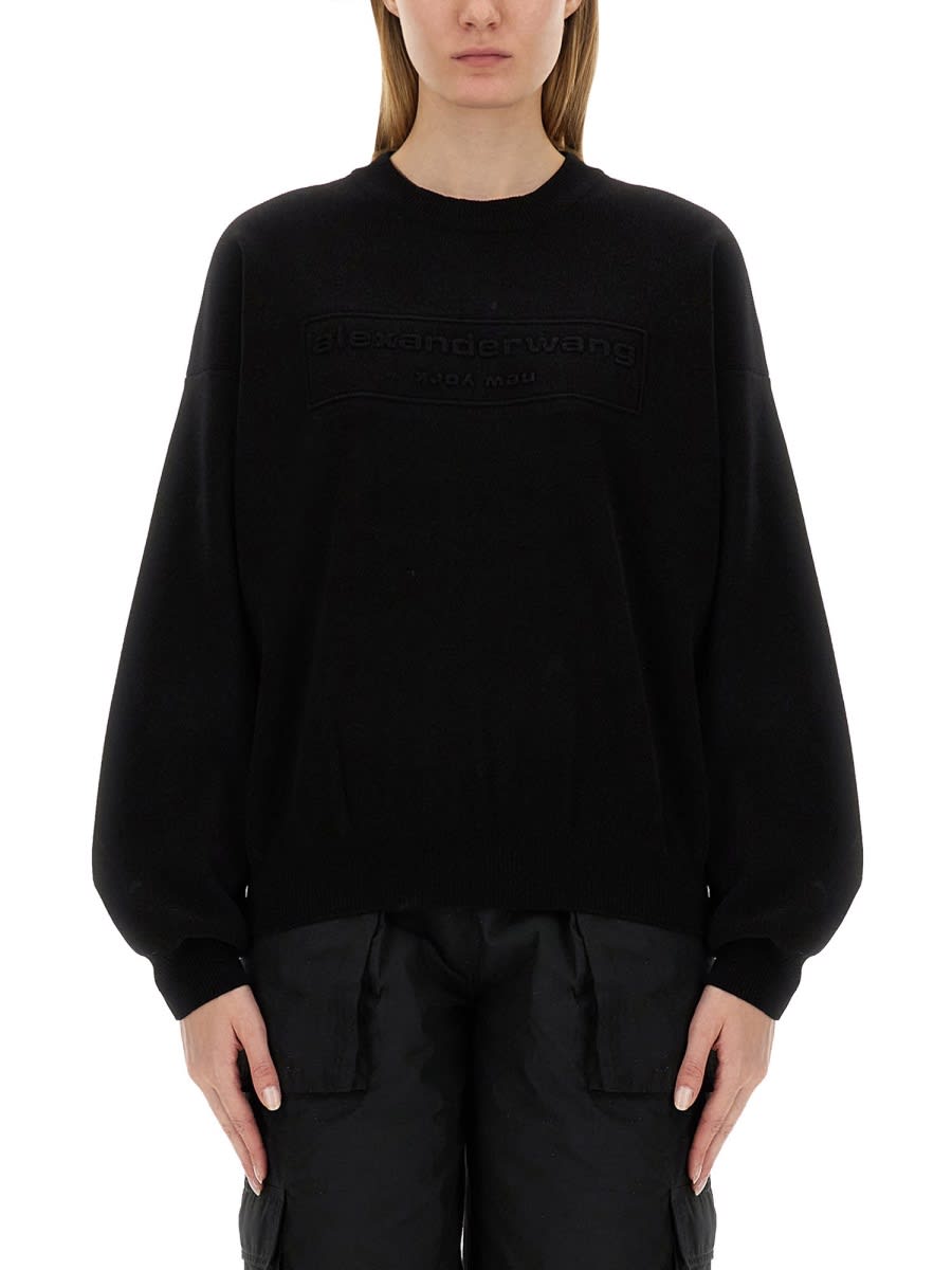 Alexander Wang Sweatshirt With Logo In Black