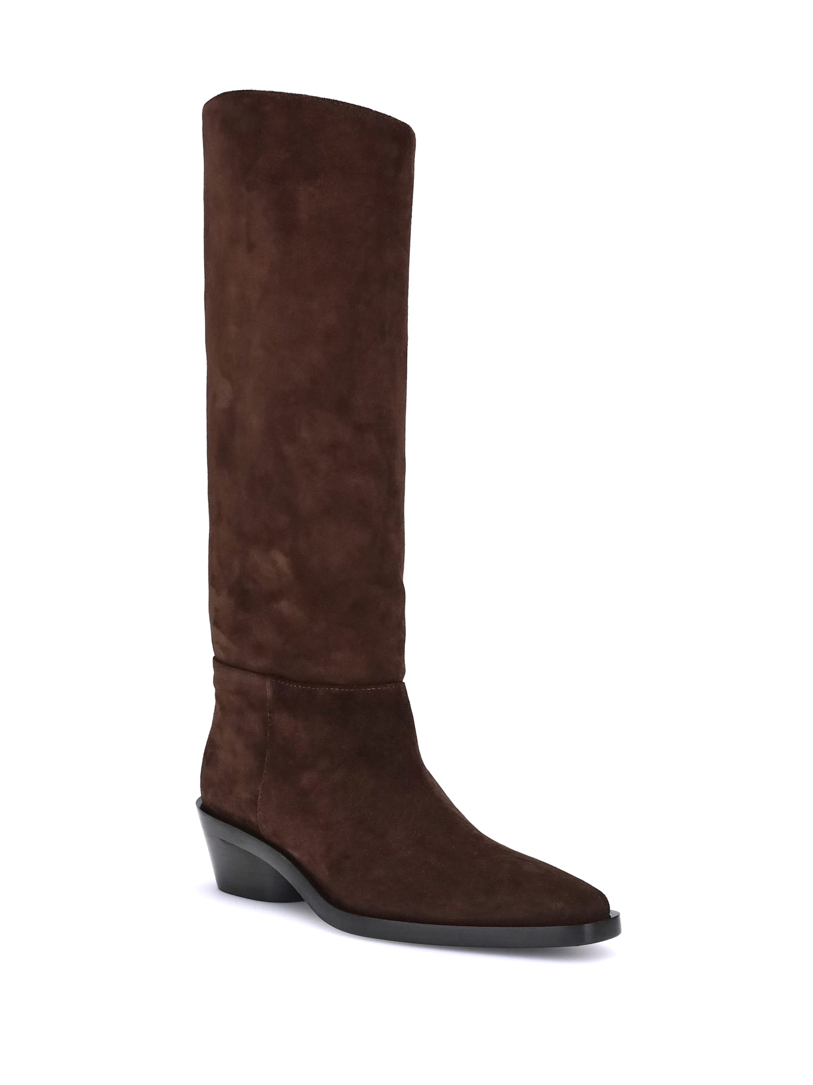 Proenza Schouler 40mm Bronco Suede Knee-high Boots In Blue
