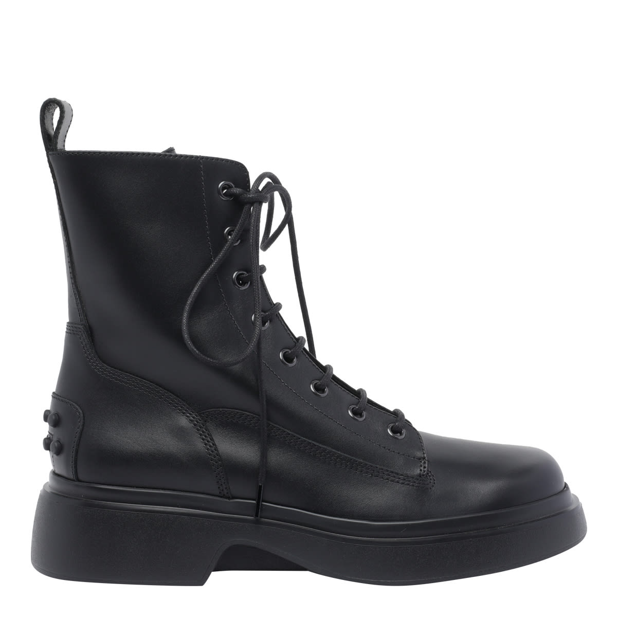 Tod's Leather Ankle Boots In Black