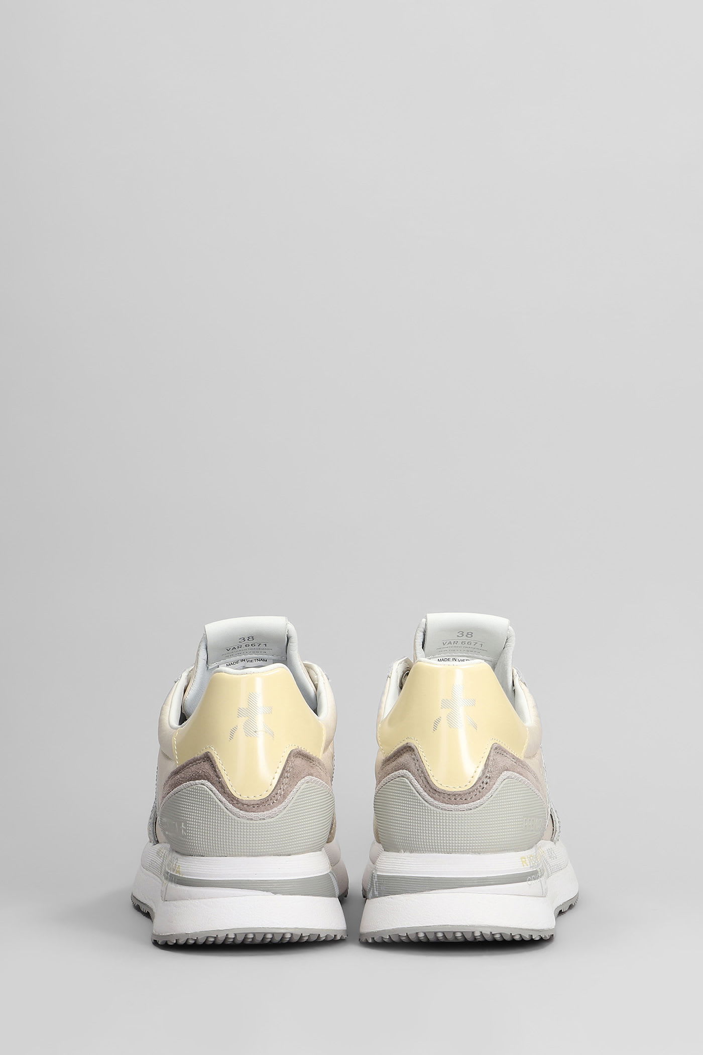 Premiata Conny Sneakers In Beige Suede And Fabric In Neutral