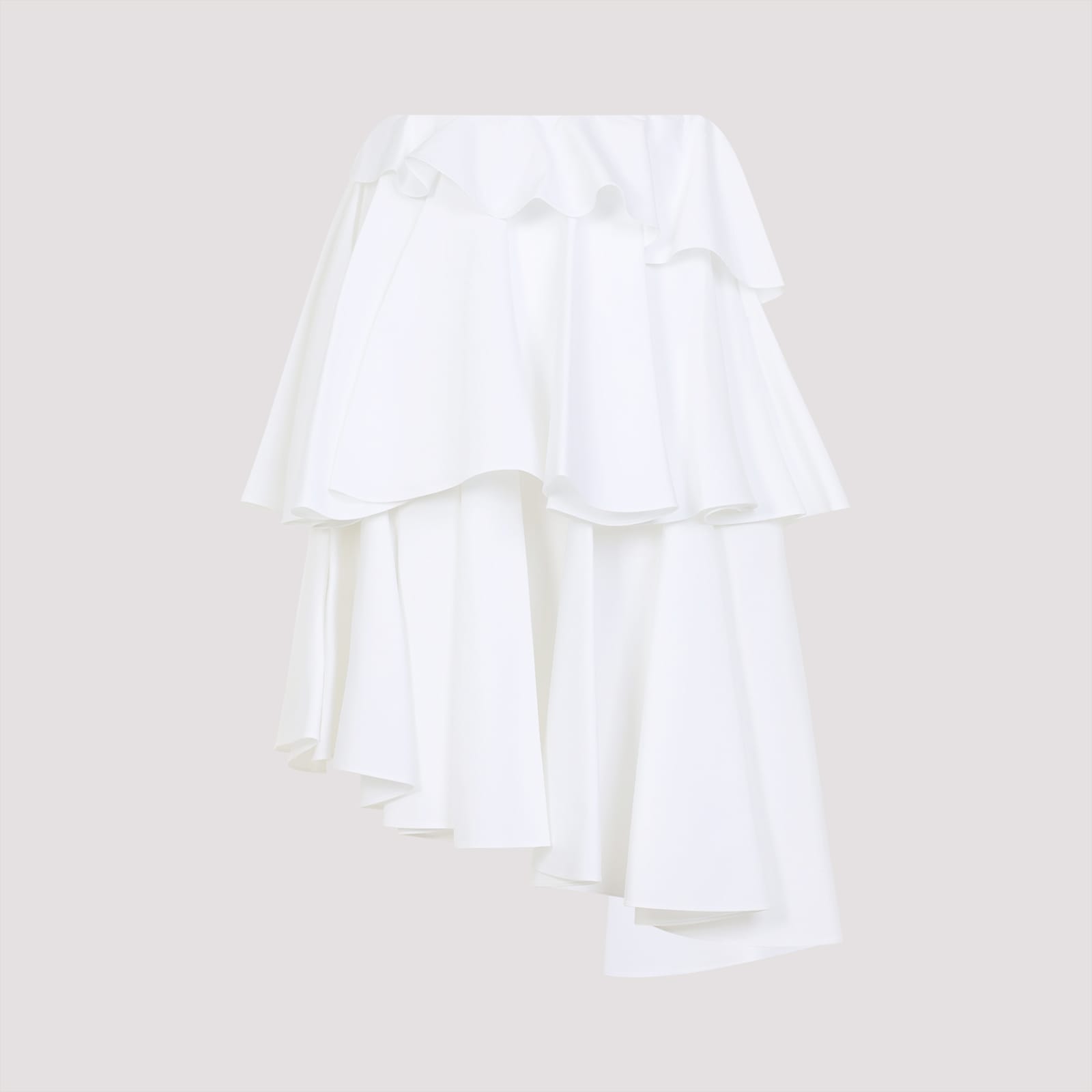 Shop Alaïa Spiral Mini Skirt In Blanc