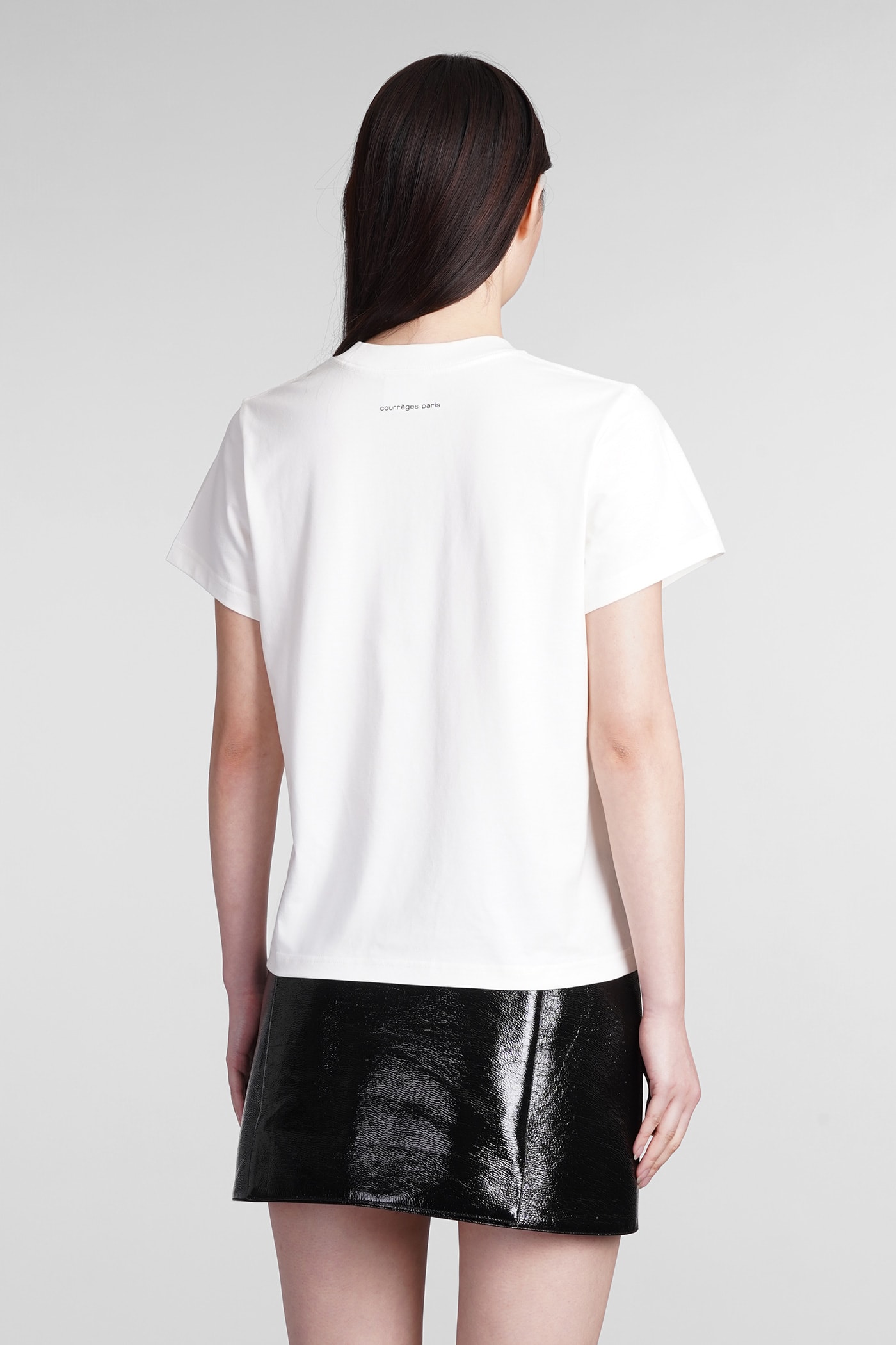 Courrèges Ac Straight Printed T-shirt In Heritage White