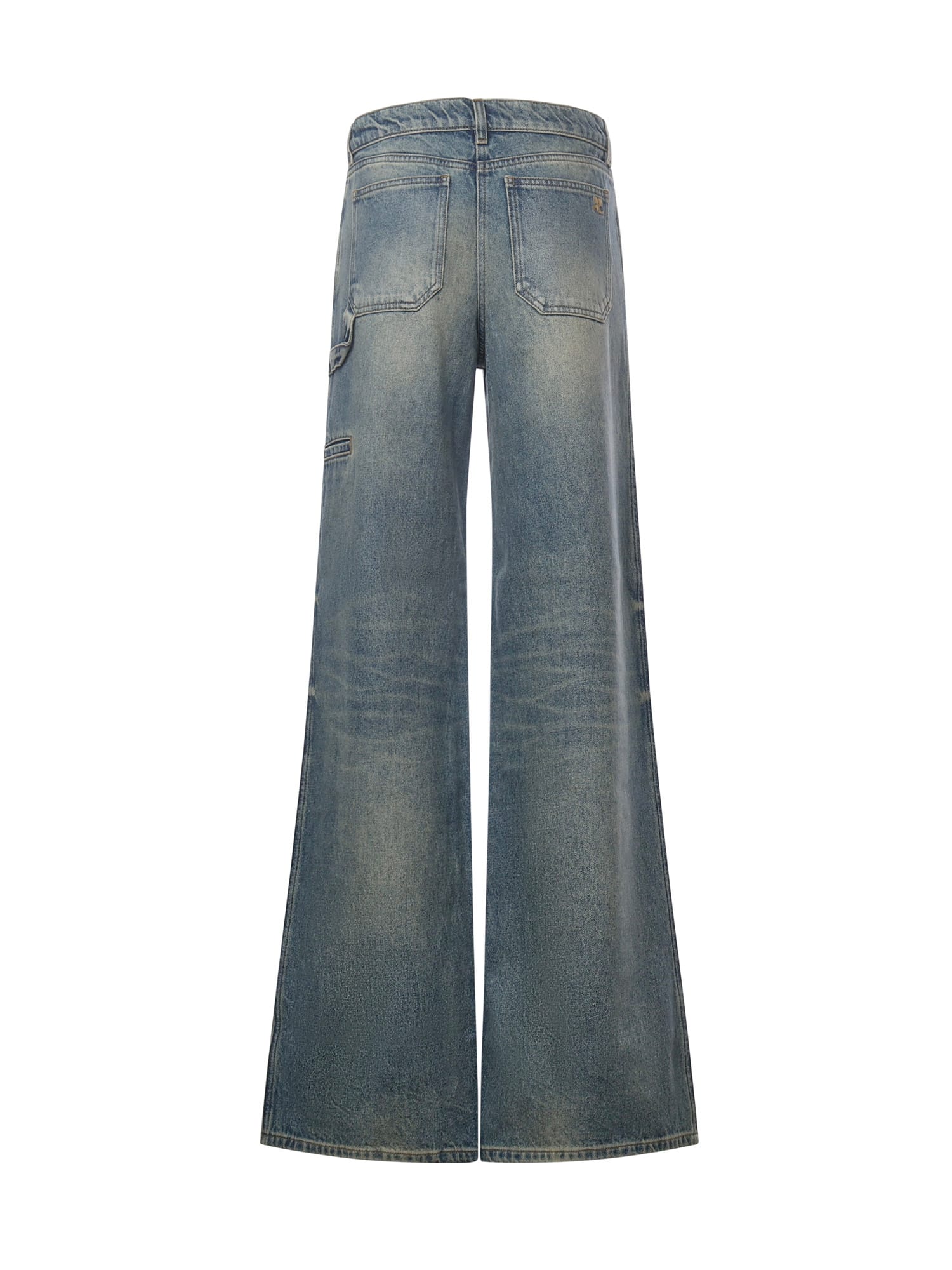Courrèges Hammer Baggy Denim Jeans In Blue