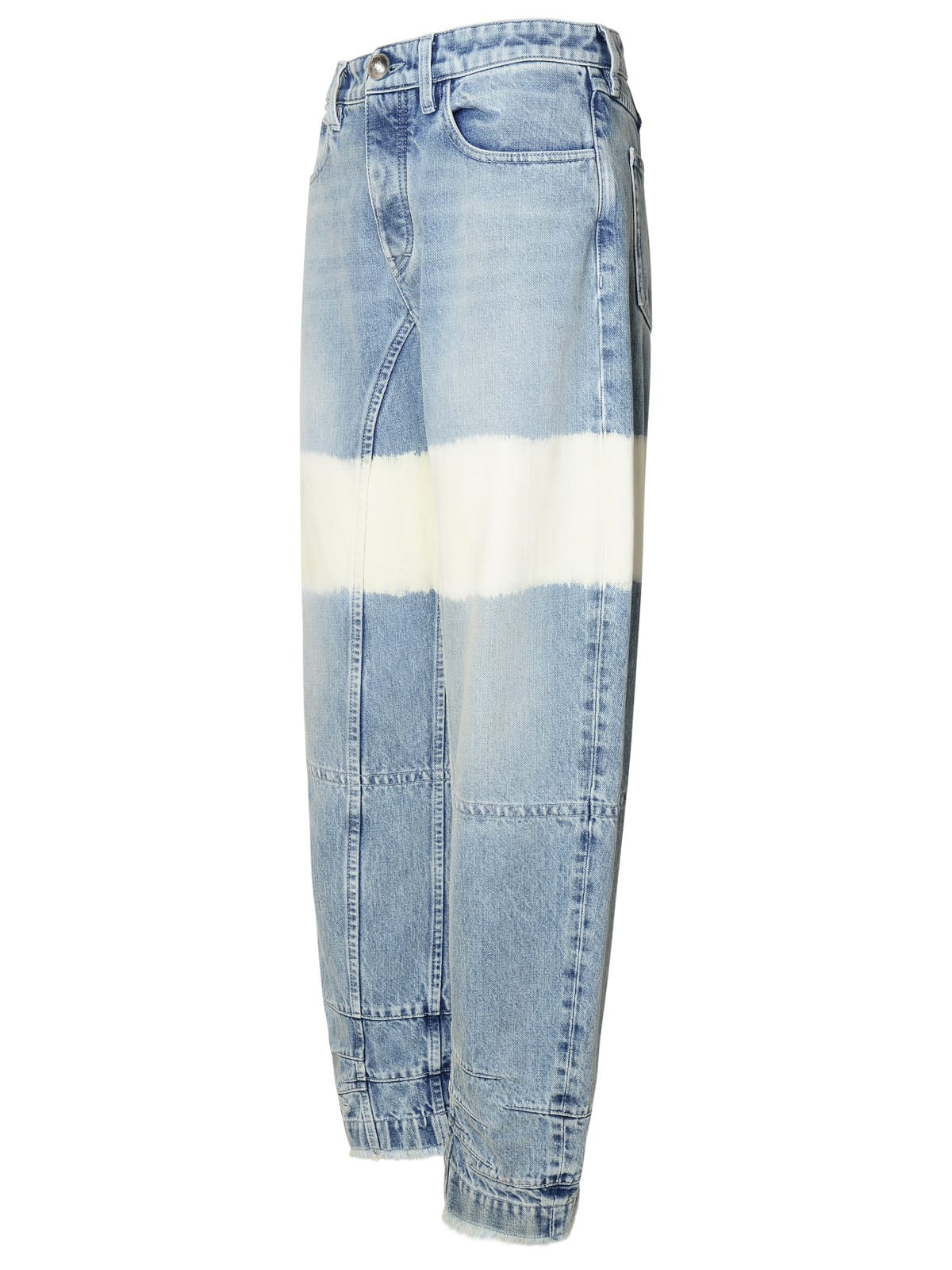 Shop Jil Sander Tie-dye Effect 5 Pockets Regular Jeans In Blue Sky