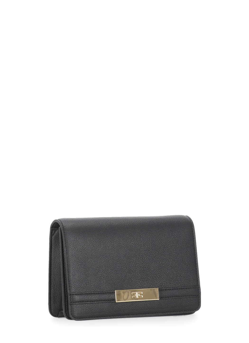 Elisabetta Franchi Shoulder Bag With Logo In Black