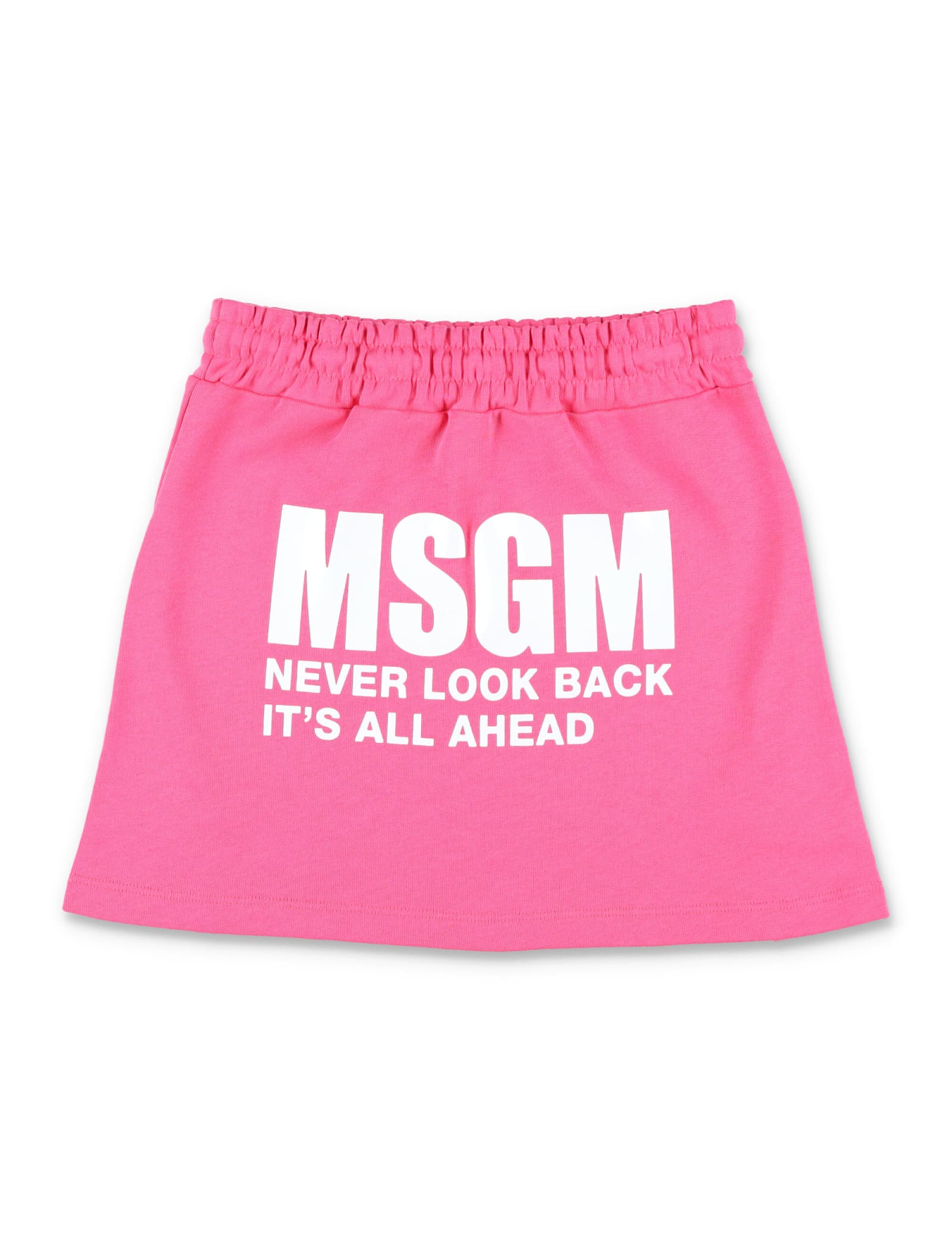 Shop Msgm Mini Skirt Fleece In Fucsia/fuchsia