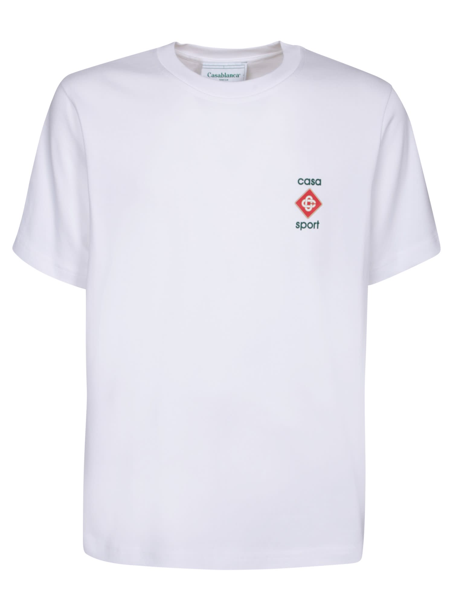 Casablanca Casa Sport Logo 3d T-shirt In White