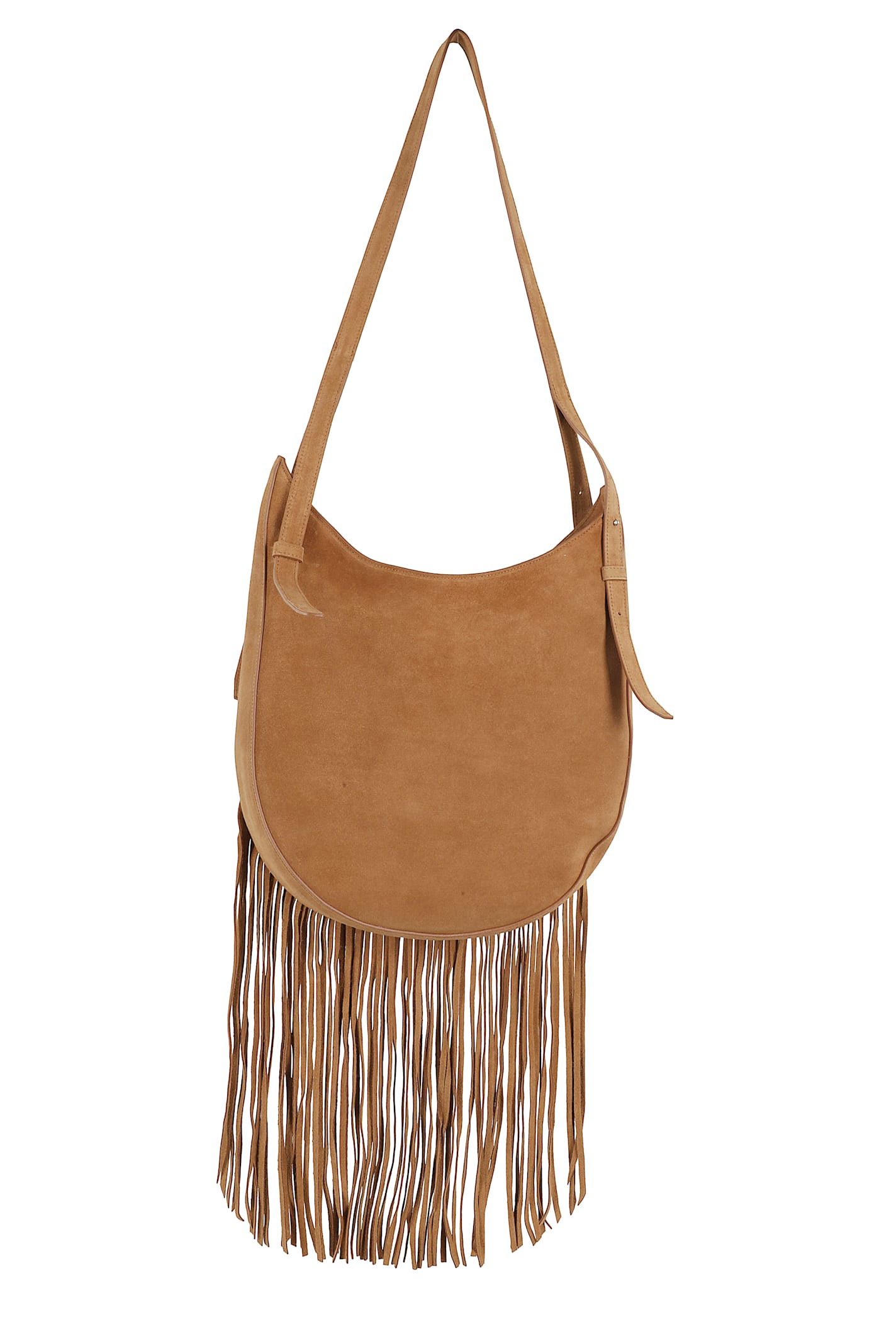 Coperni Suede Fringed Hobo Belt In Brown