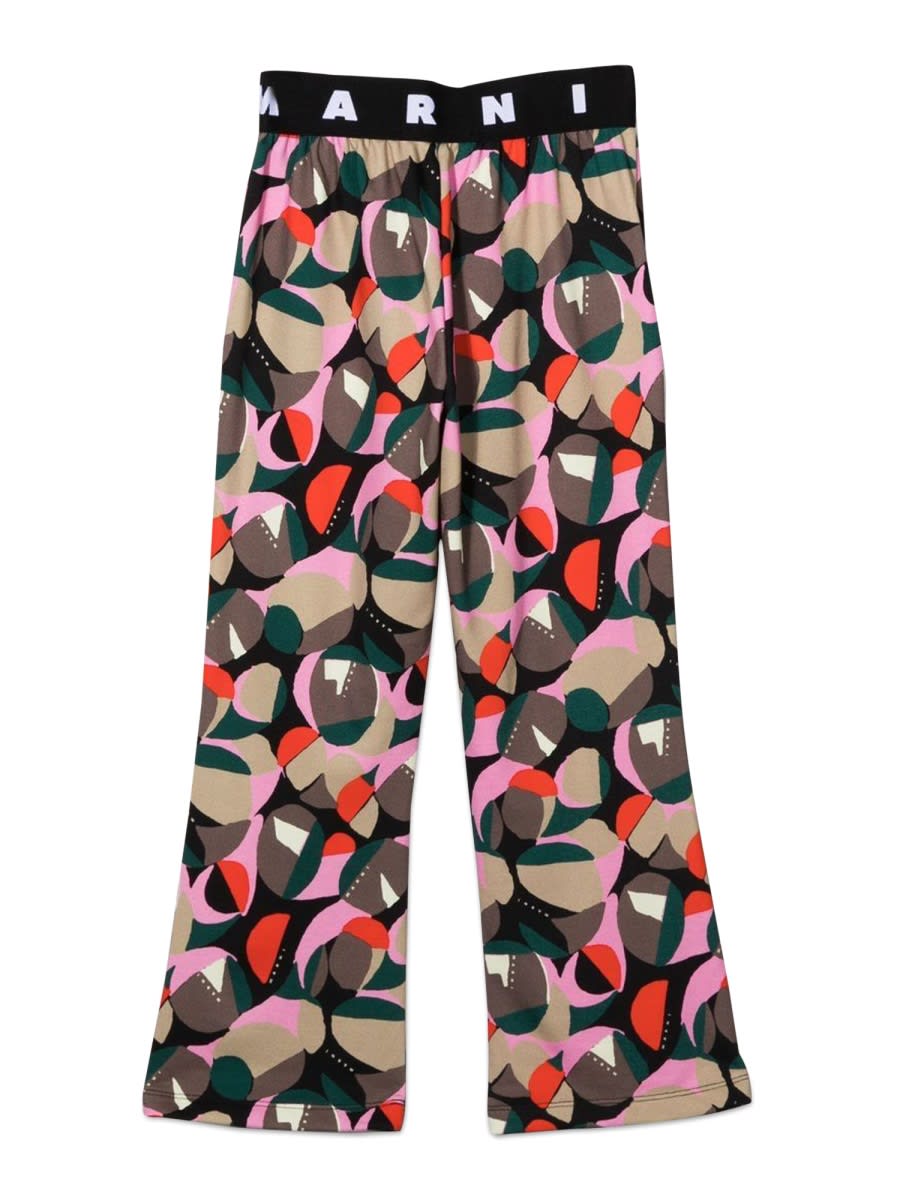 Shop Marni Patterned Pants In Multicolour