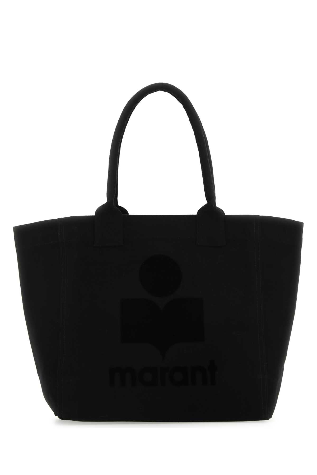 Shop Isabel Marant Black Cotton Small Yenky Shopping Bag