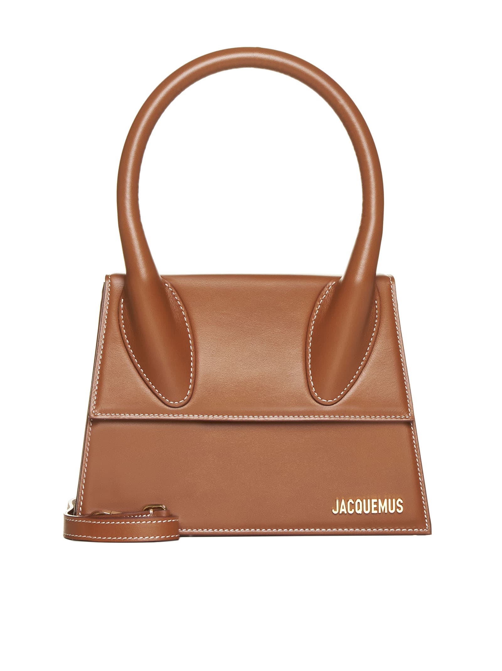 Jacquemus Large Le Chiquito Top-handle Bag In Light Brown