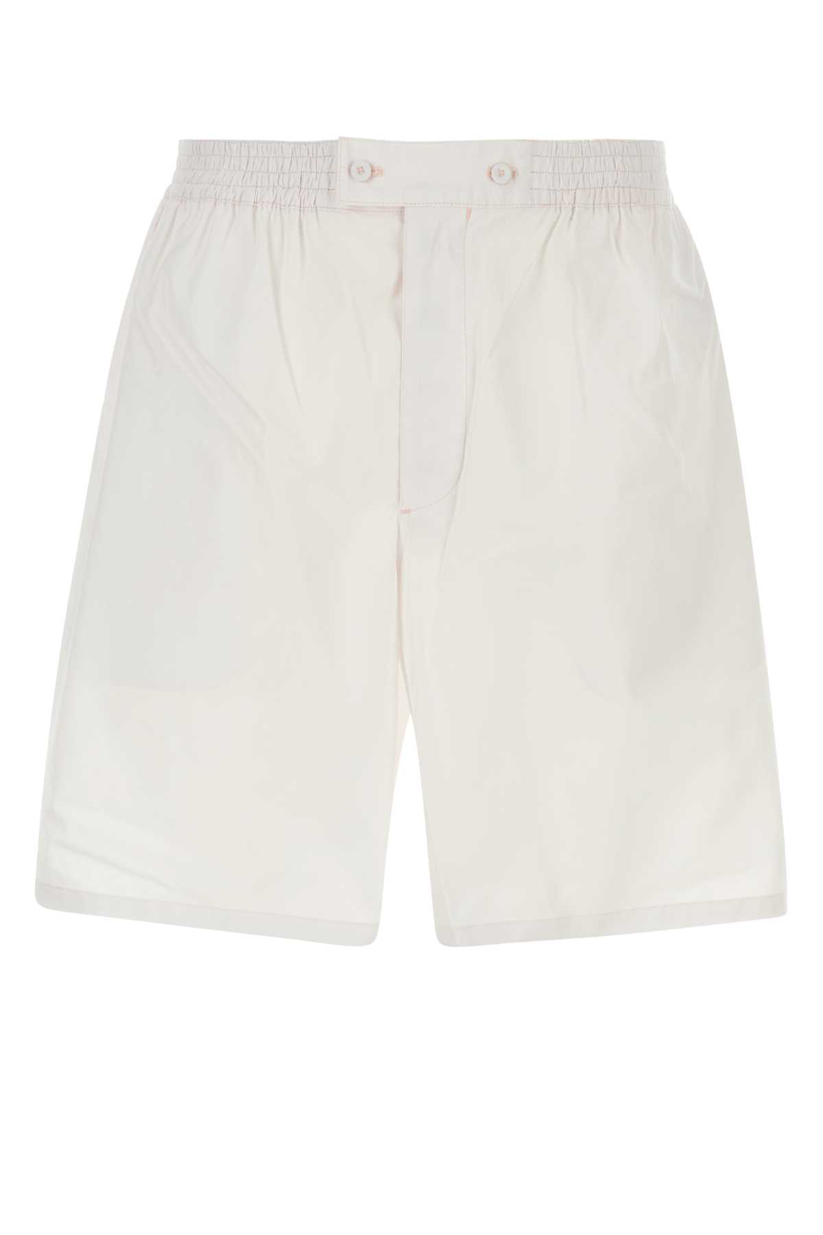Light Pink Cotton Bermuda Shorts