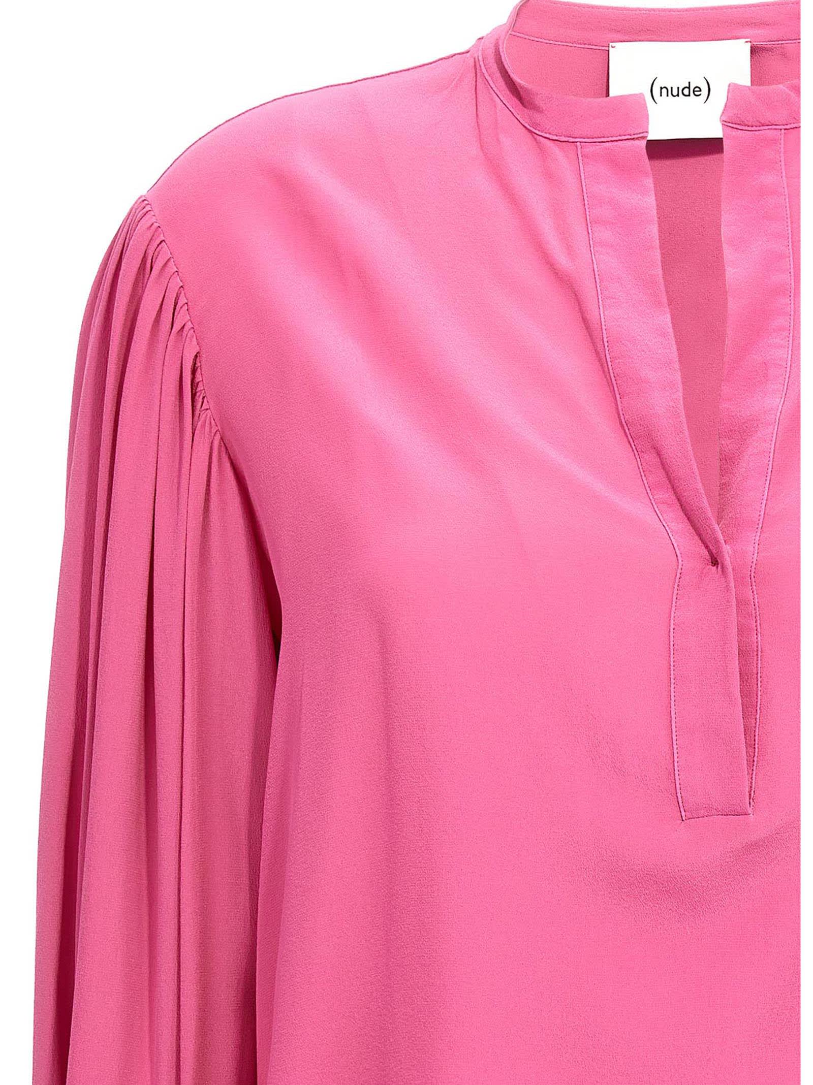 Shop Nude Silk Bloshirt In Pink