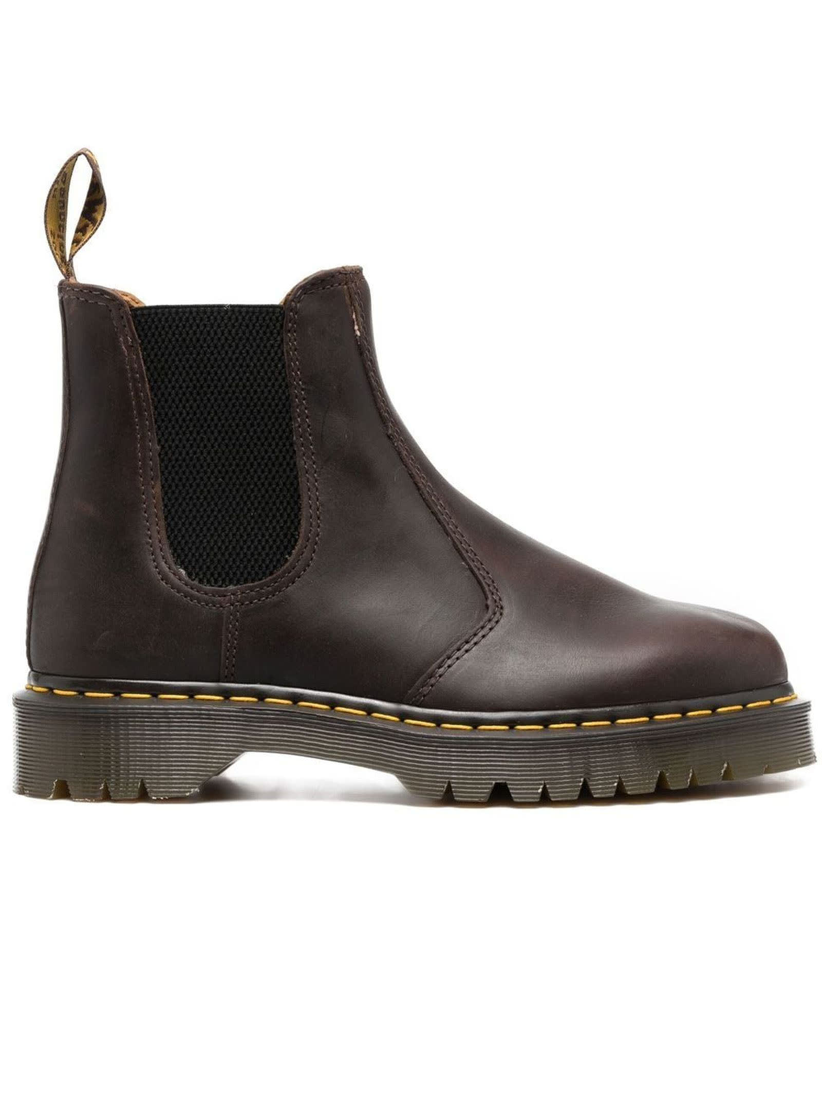 Dr. Martens Brown Calf Leather Ankle Boots