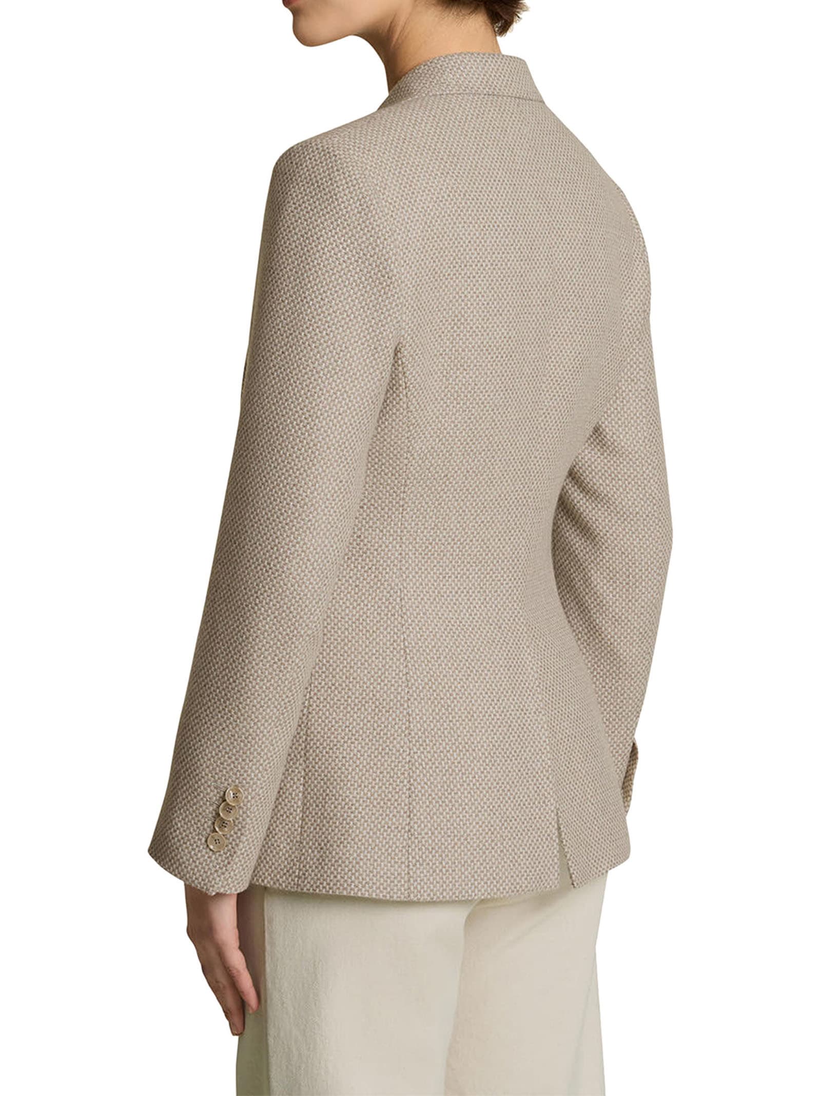 Shop Kiton Jacket Cashmere In Beige