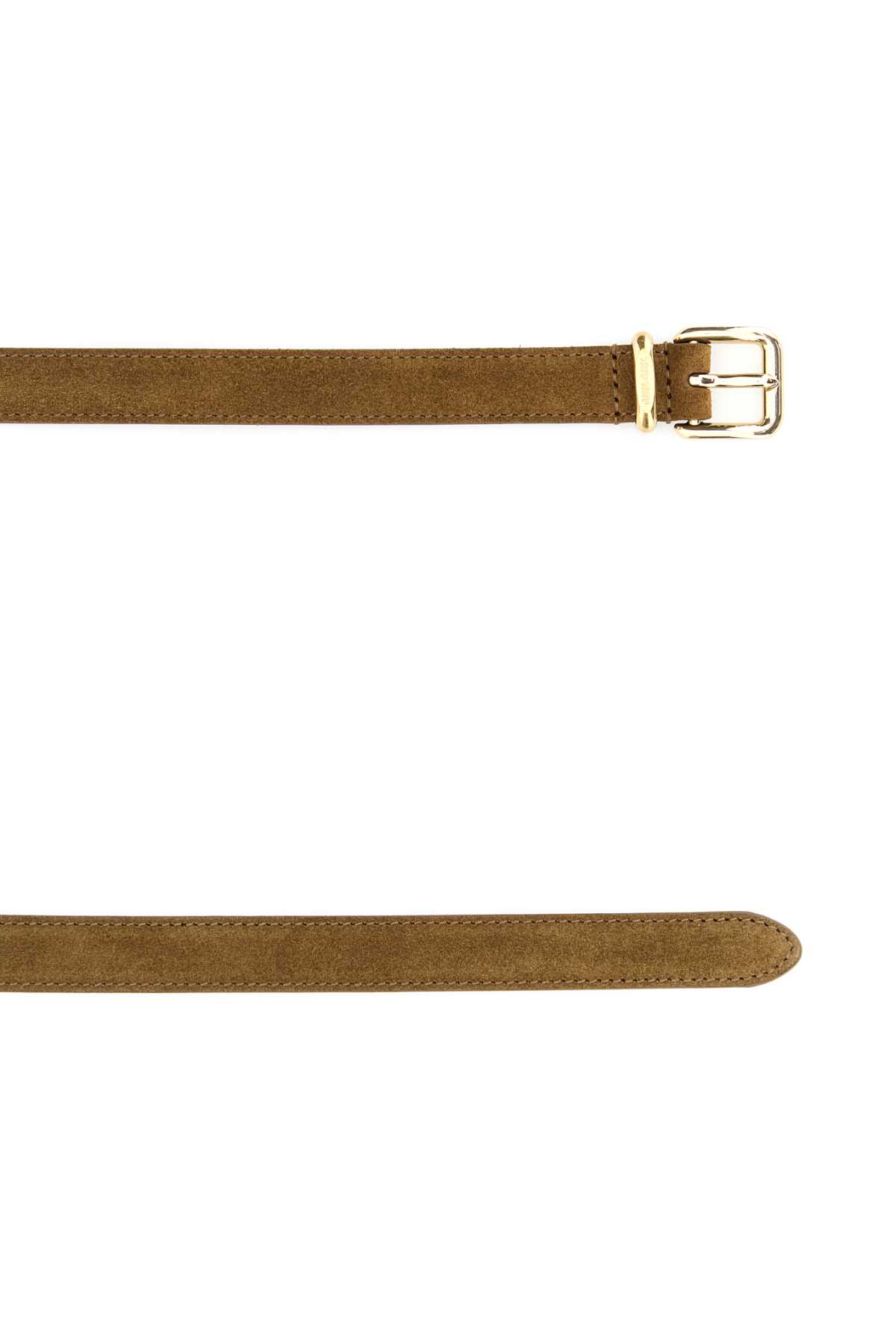 Miu Miu Camel Suede Belt In Green