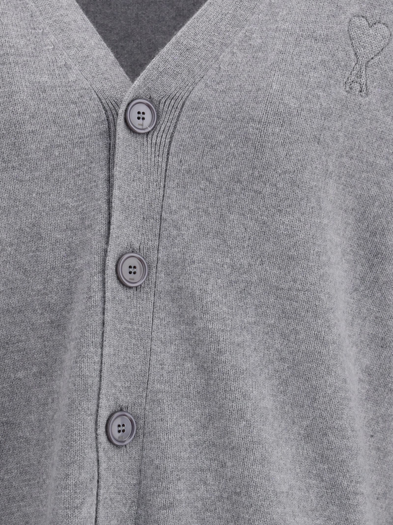 Ami Alexandre Mattiussi Ami Paris Men Wool And Cashmere Cardigan In Multi