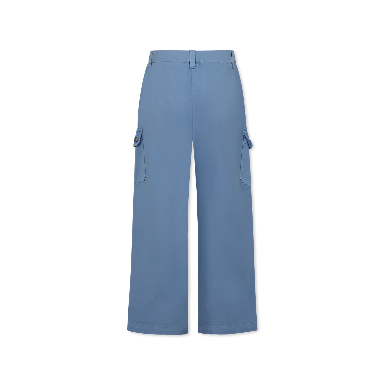 Shop Dondup Light Blue Trousers For Boy With Logo