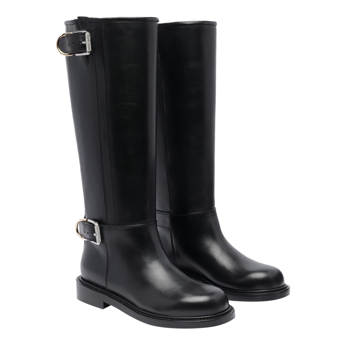 Shop Givenchy Voyou Flat Boots In Black