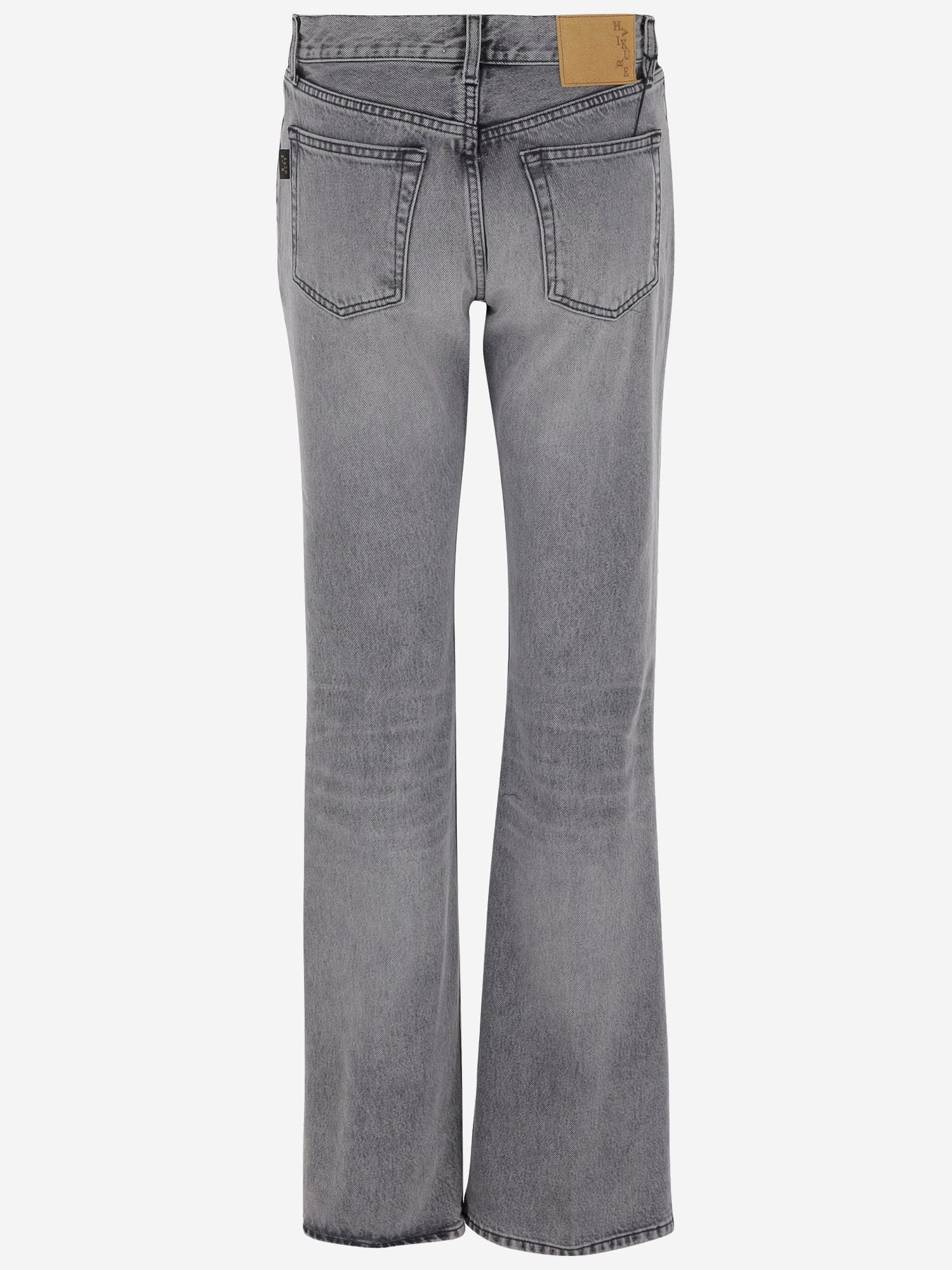 Haikure Straight Leg Trousers With Belt Loops In Gray