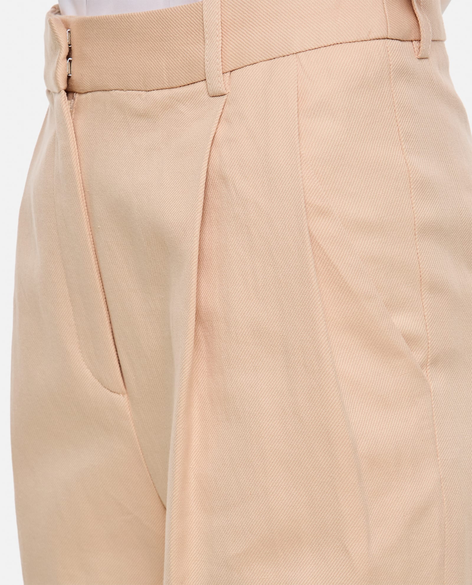 Shop Loulou Studio Relaxed Cotton Linen Blend Pants In Pink