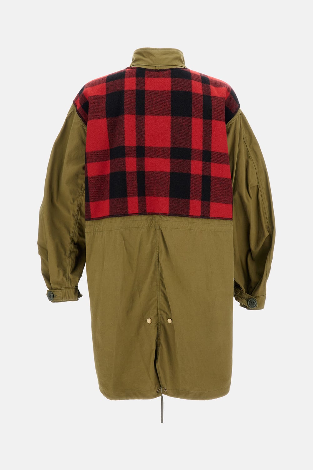 Junya Watanabe Check-pattern Coat In Green