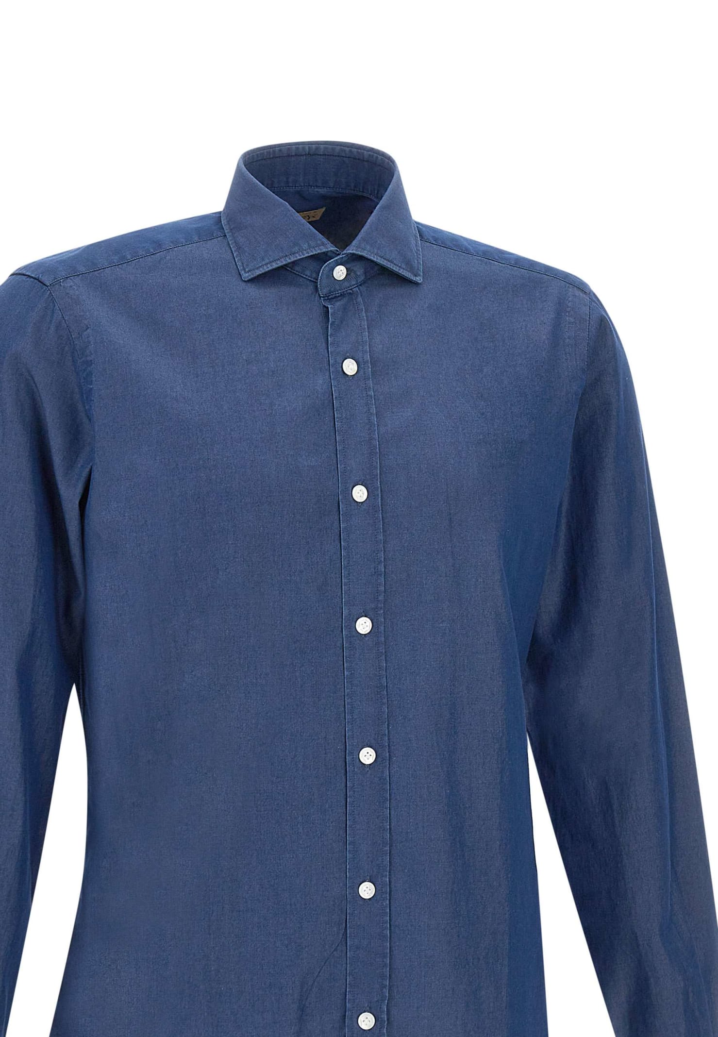 Shop Barba Napoli Dandy Life Cotton Shirt In Blue