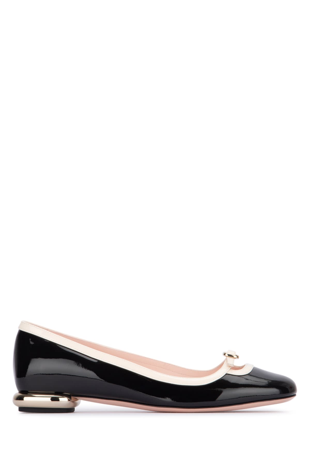 Shop Roger Vivier Mini Choc B Ballerina In B999neroc019cire