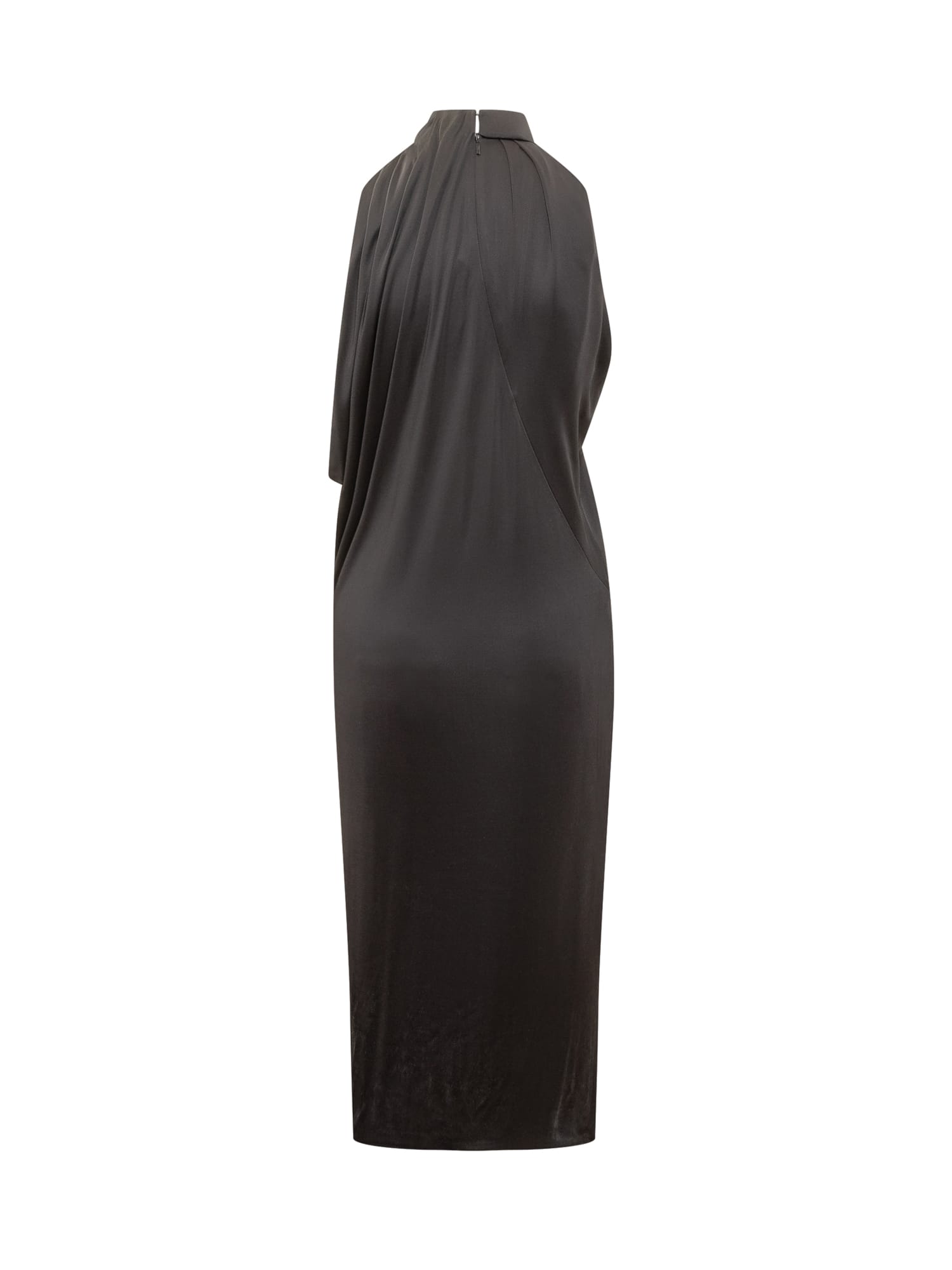 Versace Midi Dress In Black