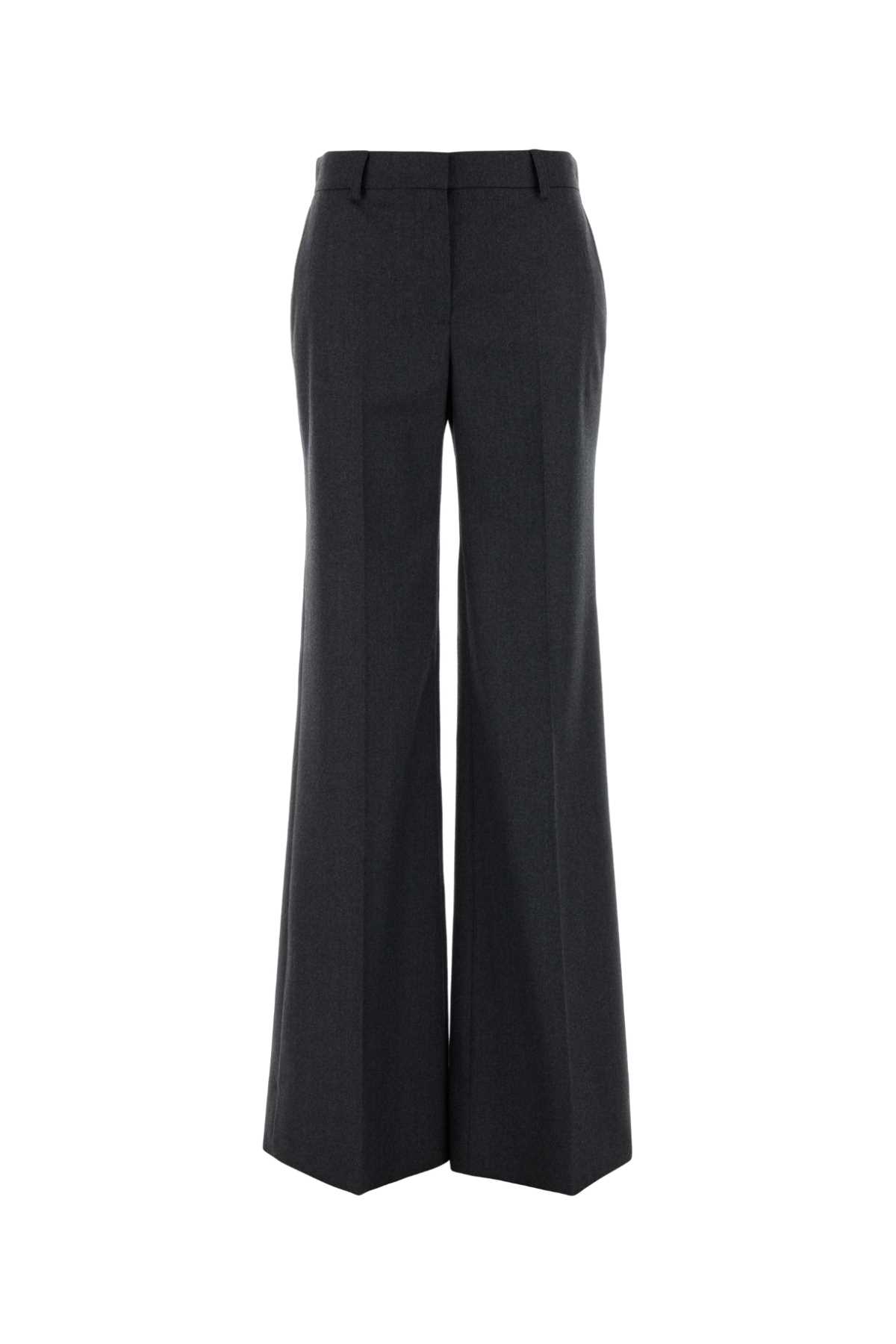 Stella Mccartney Wool Flared Trousers In Black