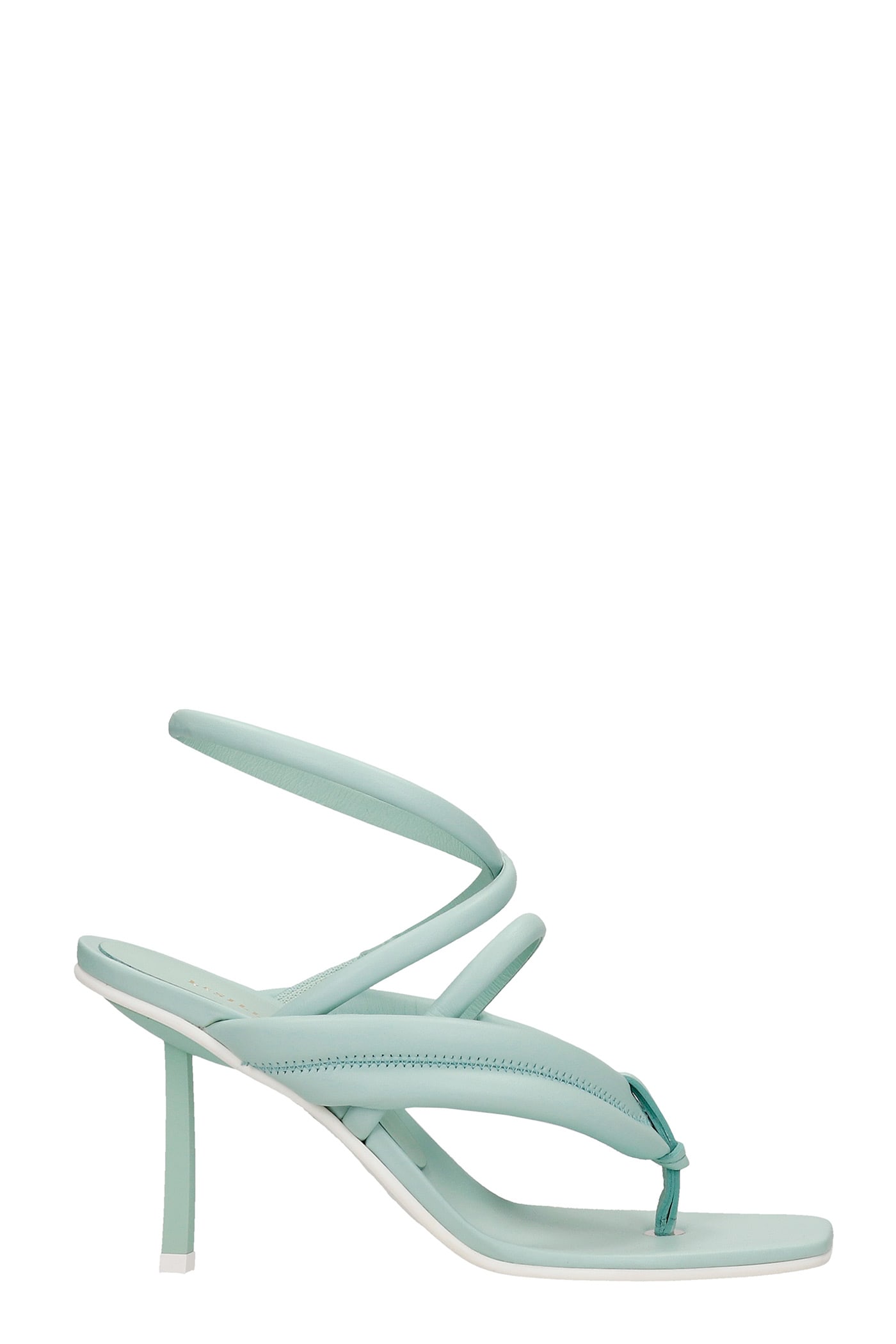 LE SILLA SANDALS IN GREEN LEATHER,5143S080H1PPCHI090