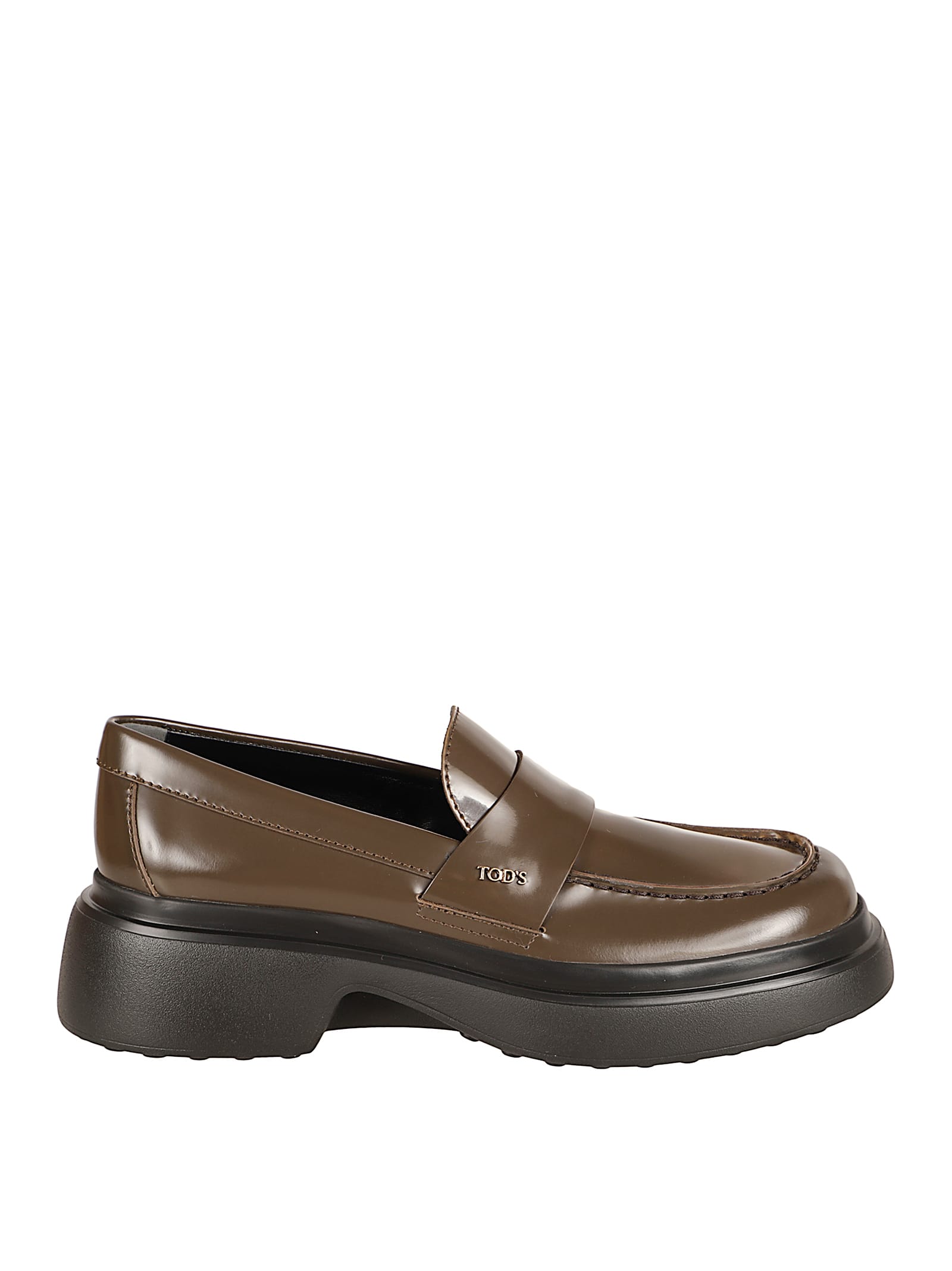 Tod's Leather Loafer In Brown
